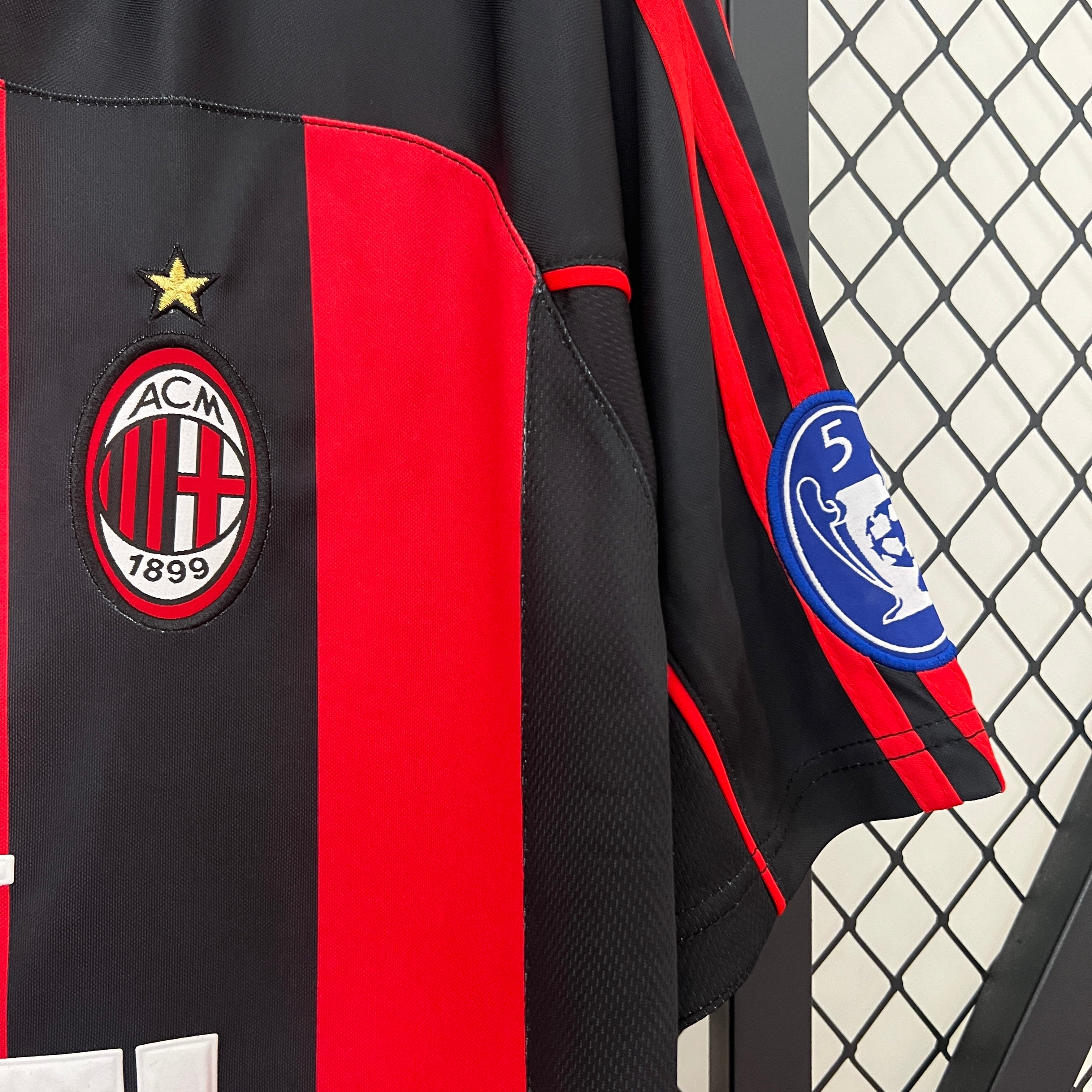 1990s AC Milan Retro Football Shirt | Red Black Home