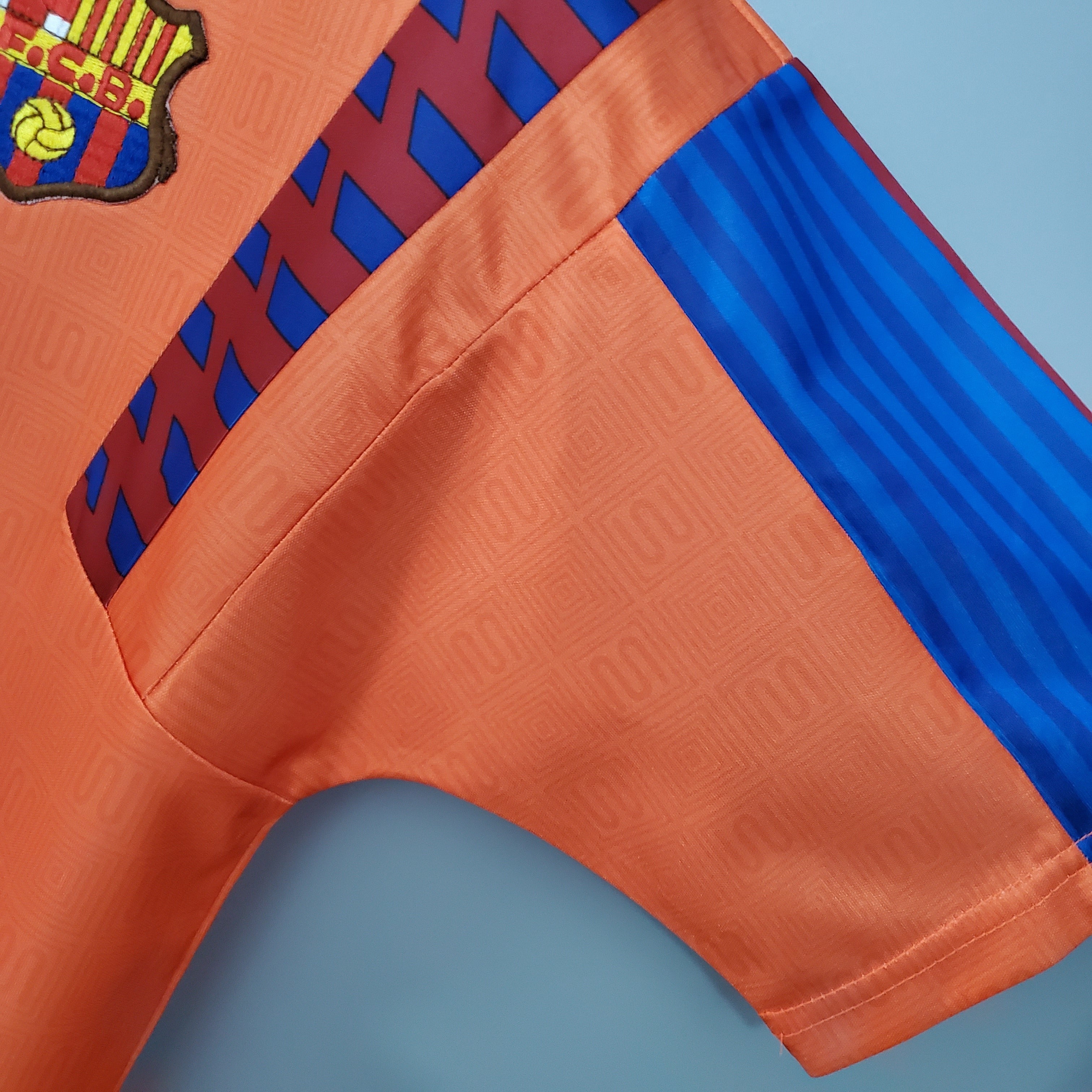 1980s Barcelona Retro Football Shirt | Orange Blue Home