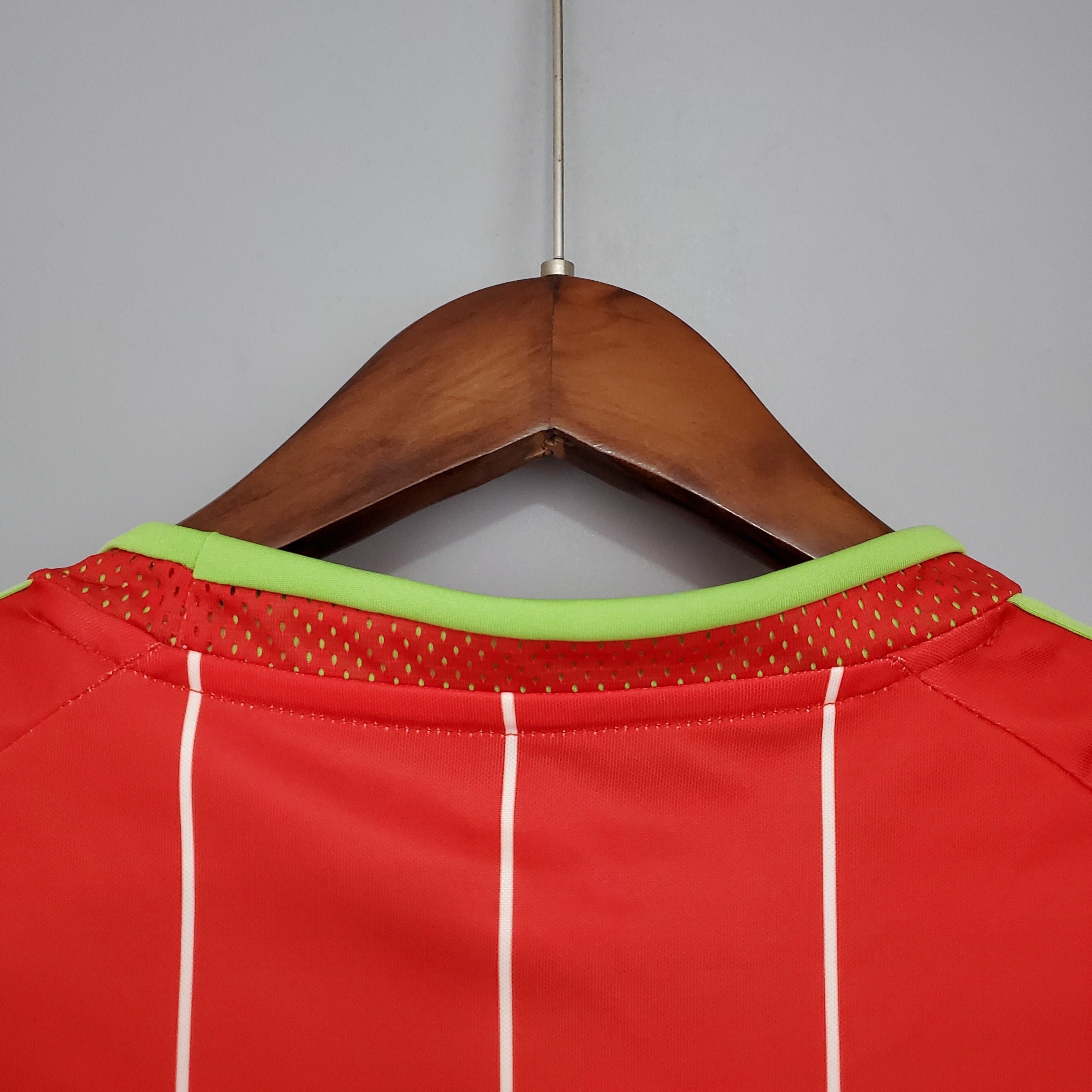 1990s Wales Retro Football Shirt | Red Lime Home