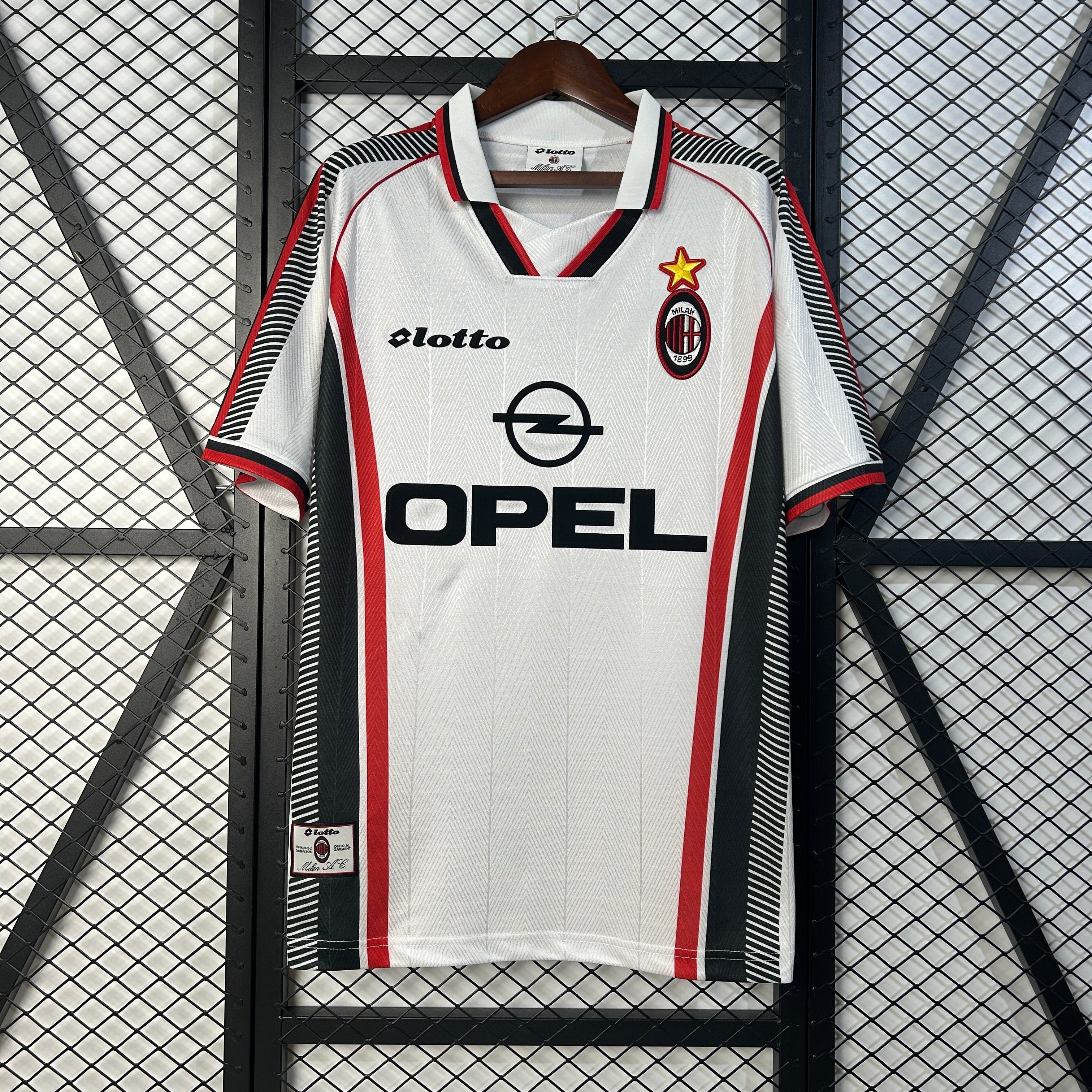 1990s AC Milan Retro Football Shirt | White Red Third