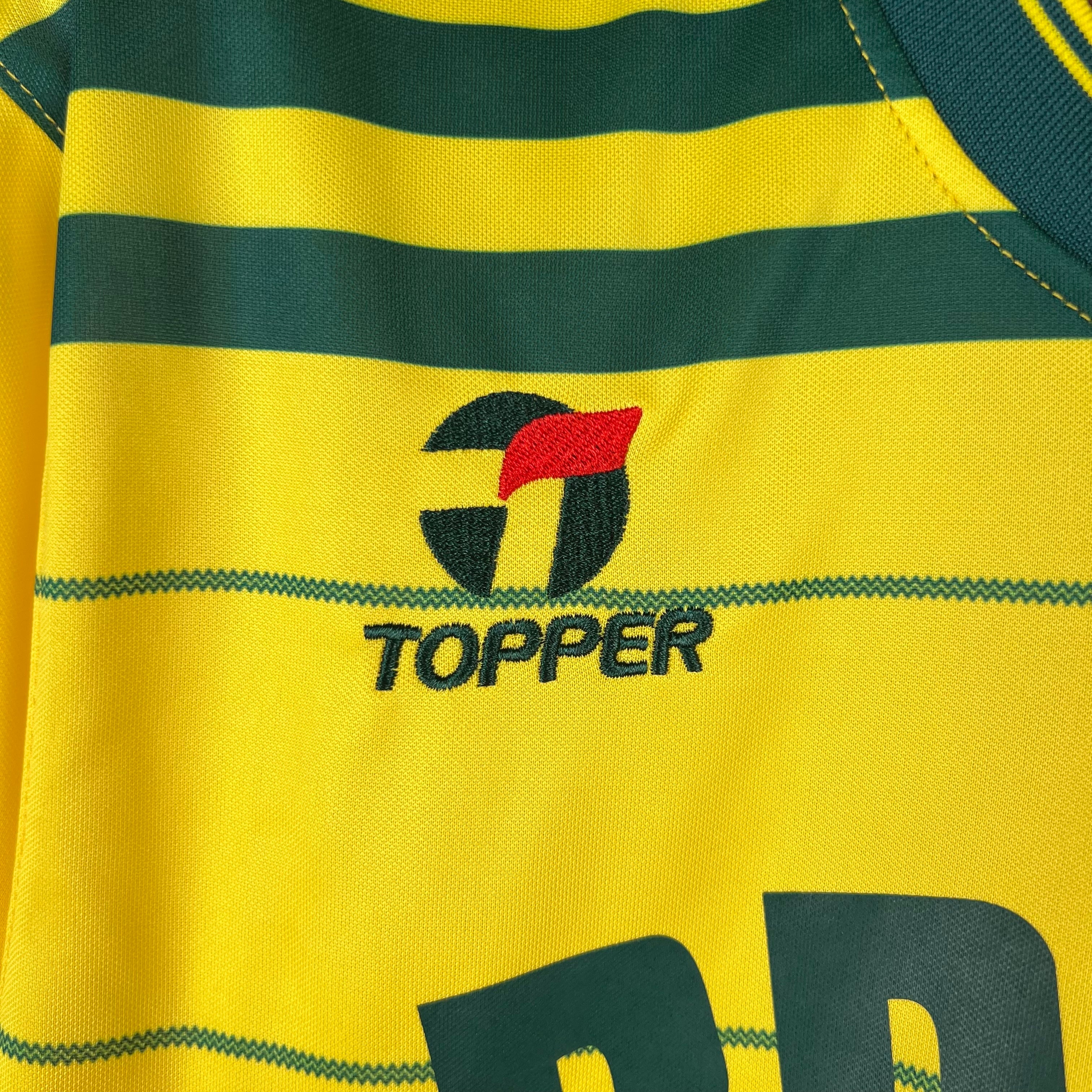 1990s Brazil Retro Football Shirt | Yellow Green Home