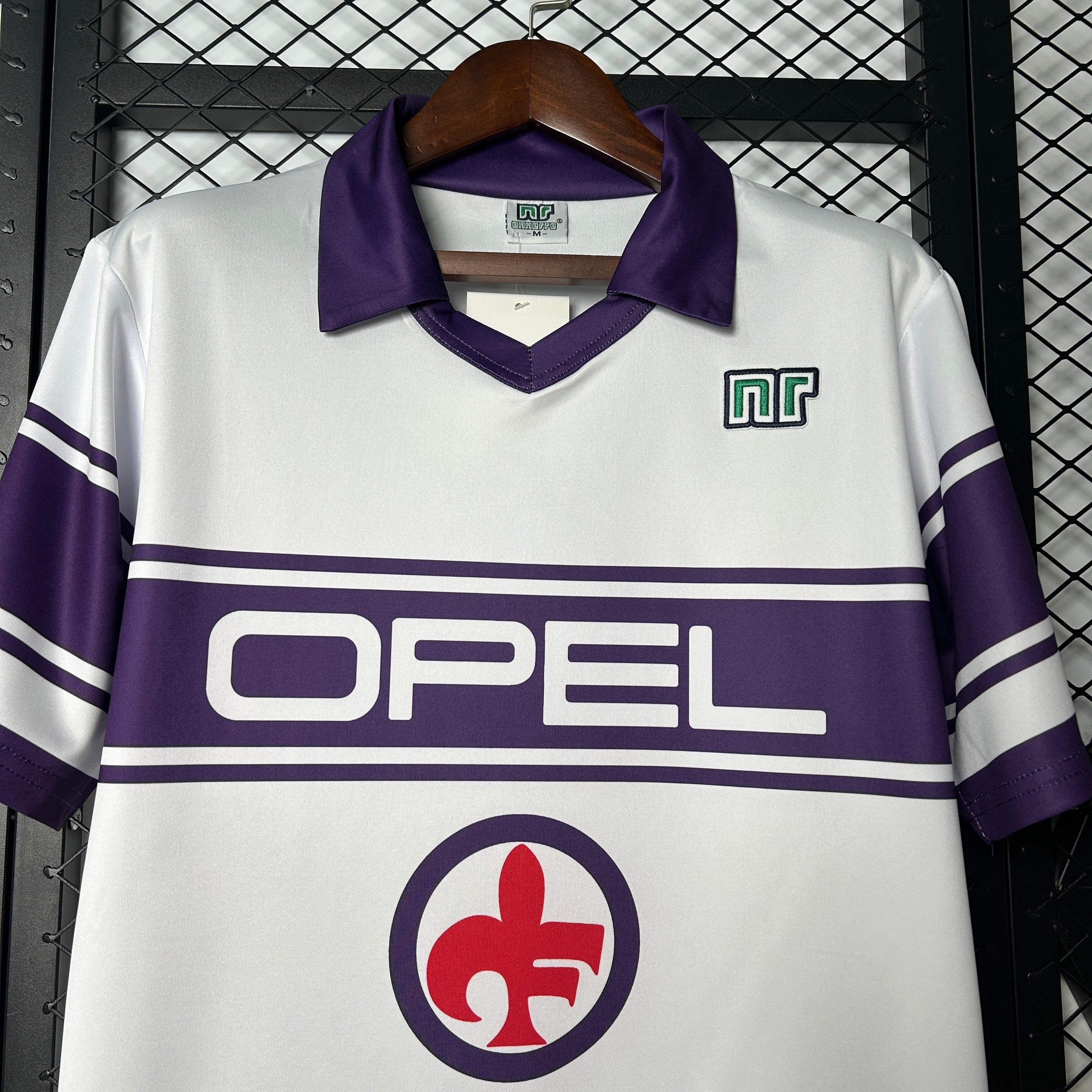 1980s Fiorentina Retro Football Shirt | White Purple Home