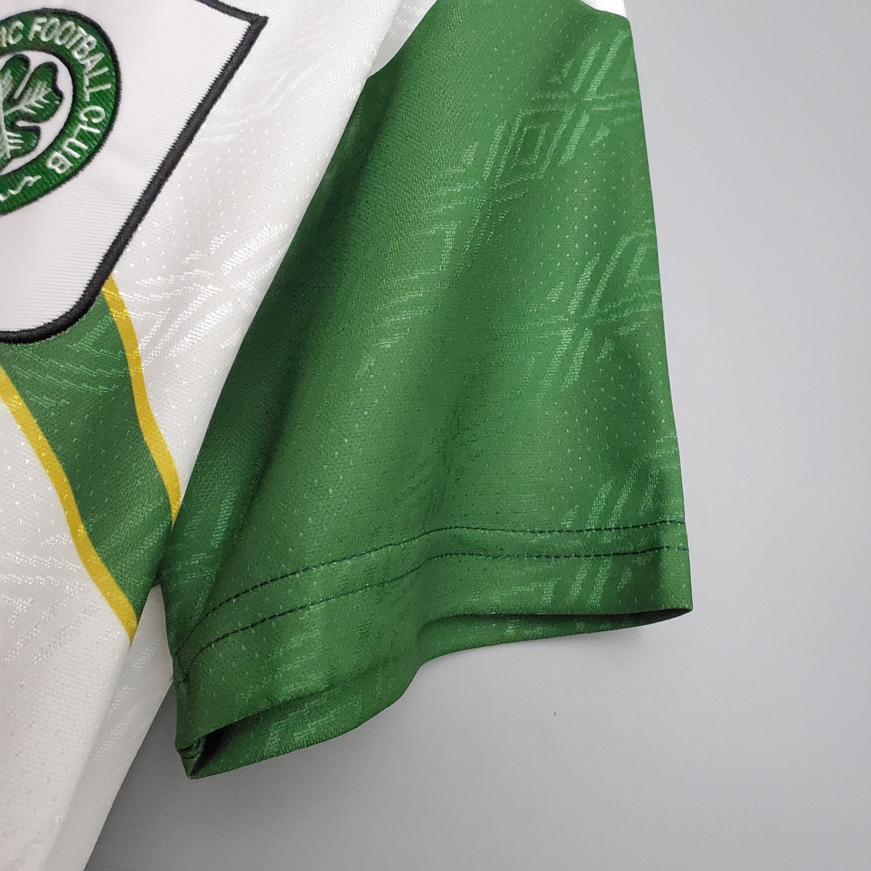 1990s Celtic Retro Football Shirt | Green Yellow Home