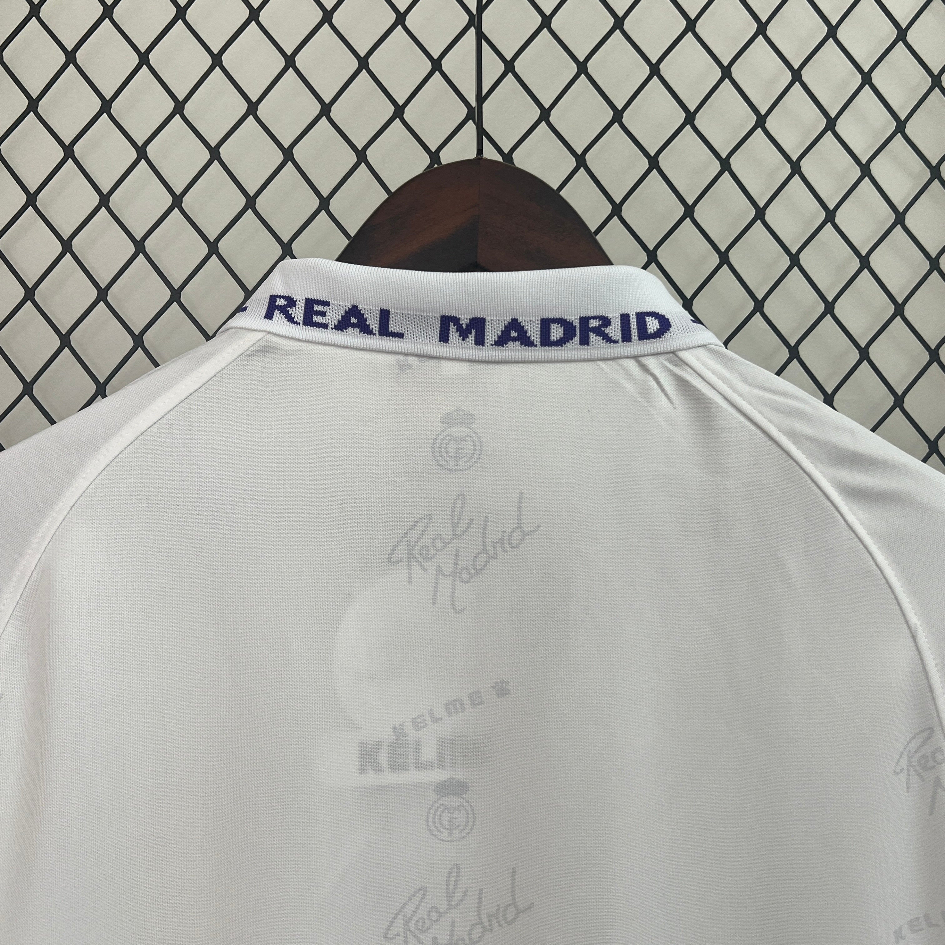 1990s Real Madrid Retro Football Shirt | White Navy Home
