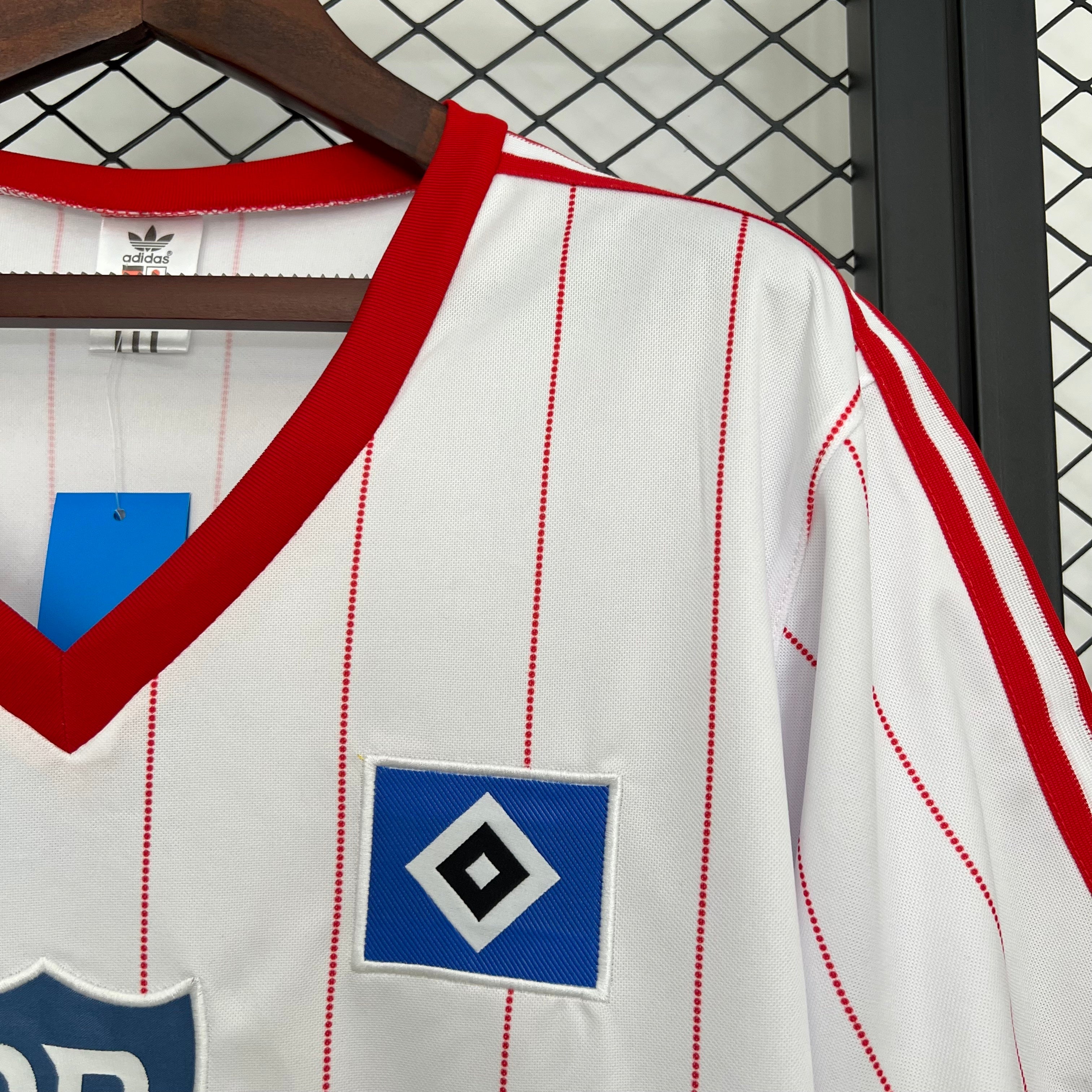 1980s Hamburger SV Retro Football Shirt | White Red Home