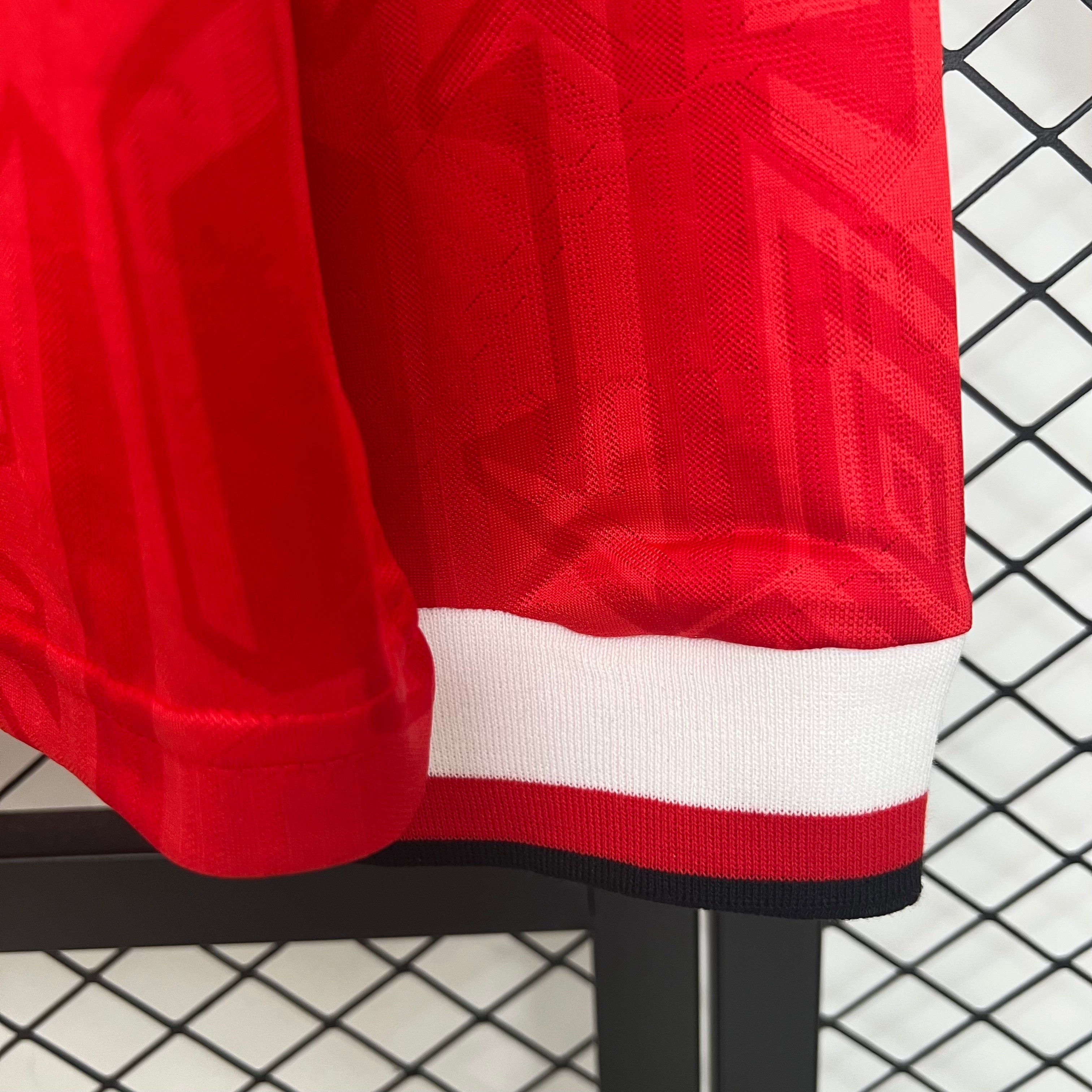 1990s Manchester United Retro Football Shirt | Red White Home