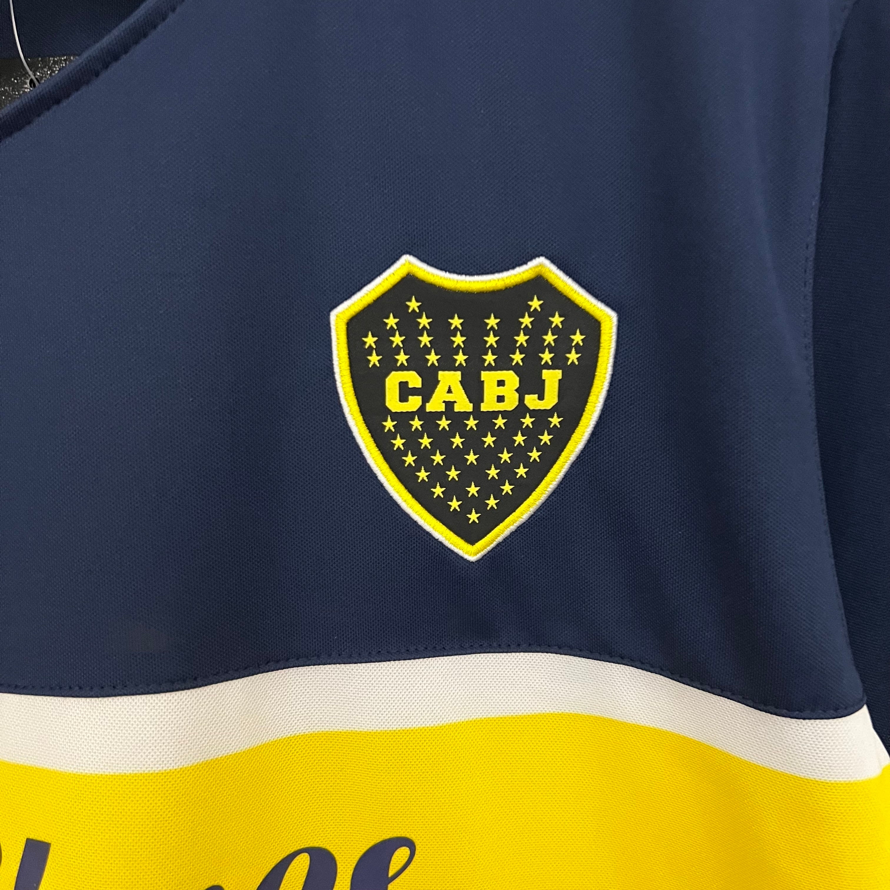 1990s Boca Juniors Retro Football Shirt | Navy Yellow Home