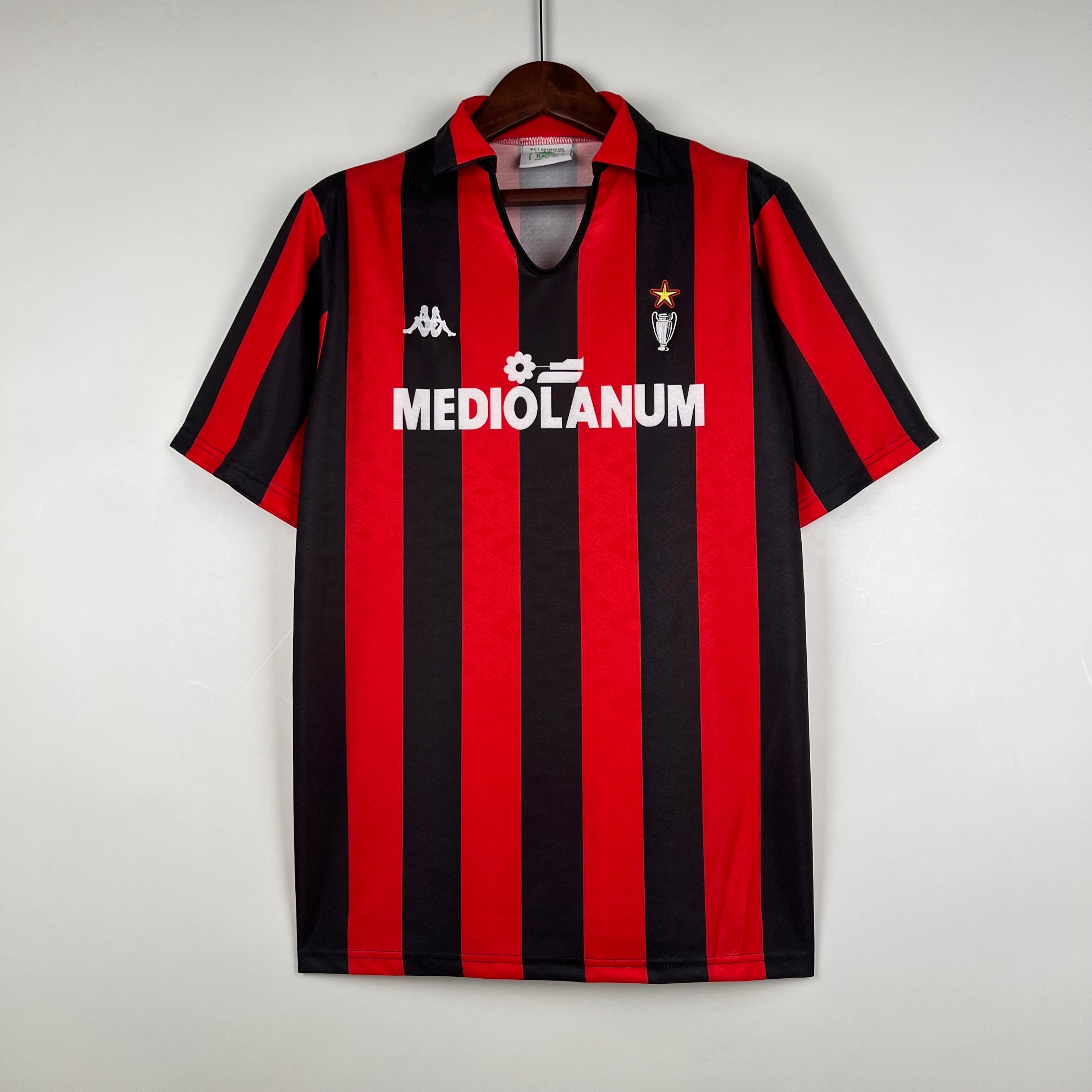 1990s AC Milan Retro Football Shirt | Red Black Home