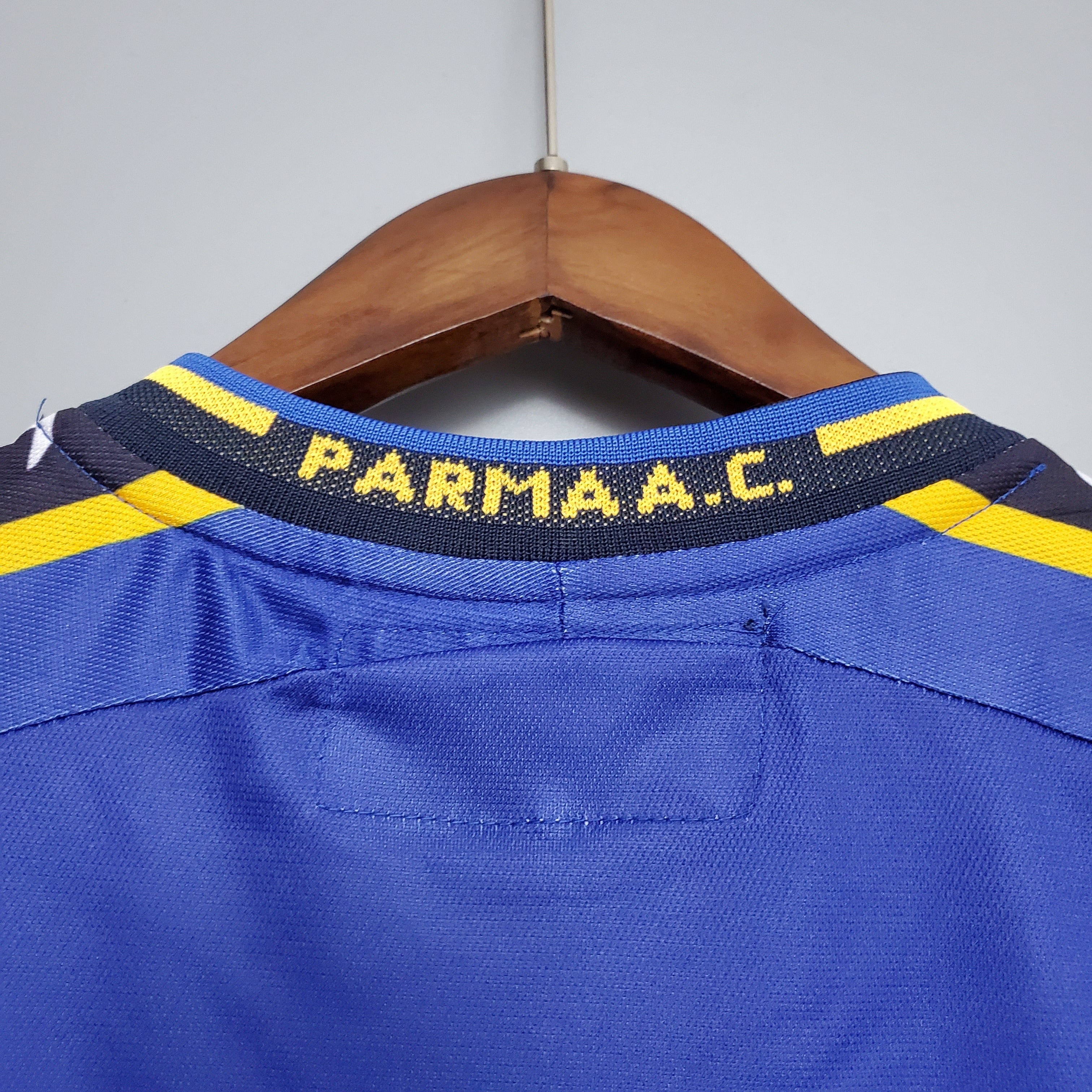 1990s Parma Retro Football Shirt | Blue Yellow Home