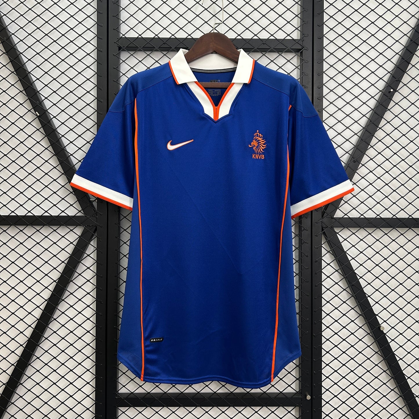 1990s Netherlands Retro Football Shirt | Blue Orange Home