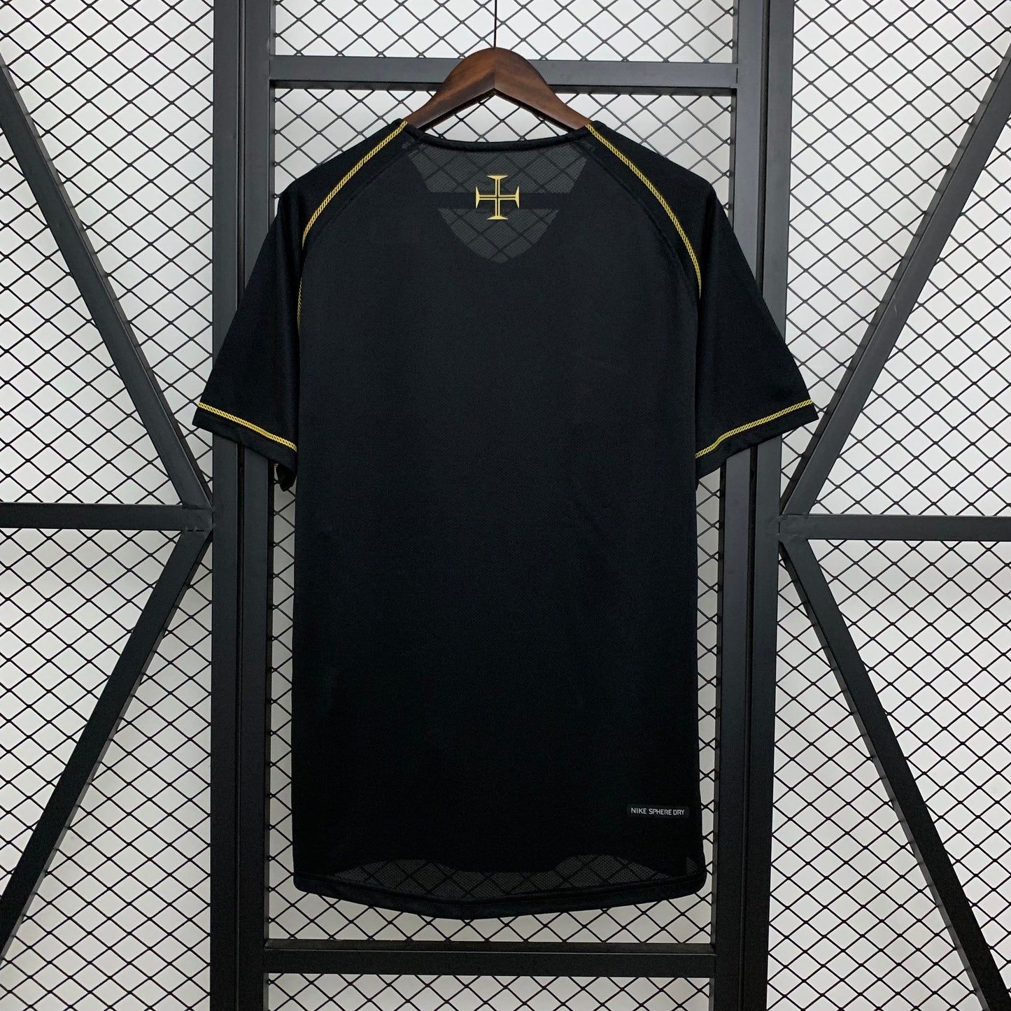 2000s Portugal Retro Football Shirt | Black Yellow Home