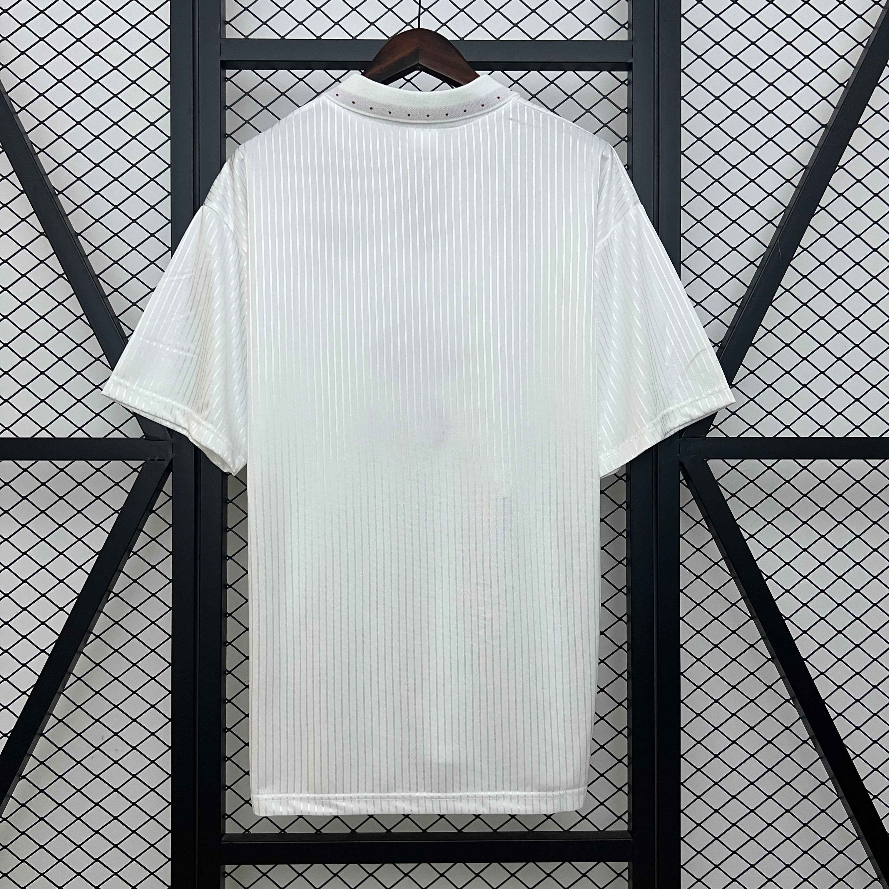 1990s Albacete Retro Football Shirt | White Burgundy Home