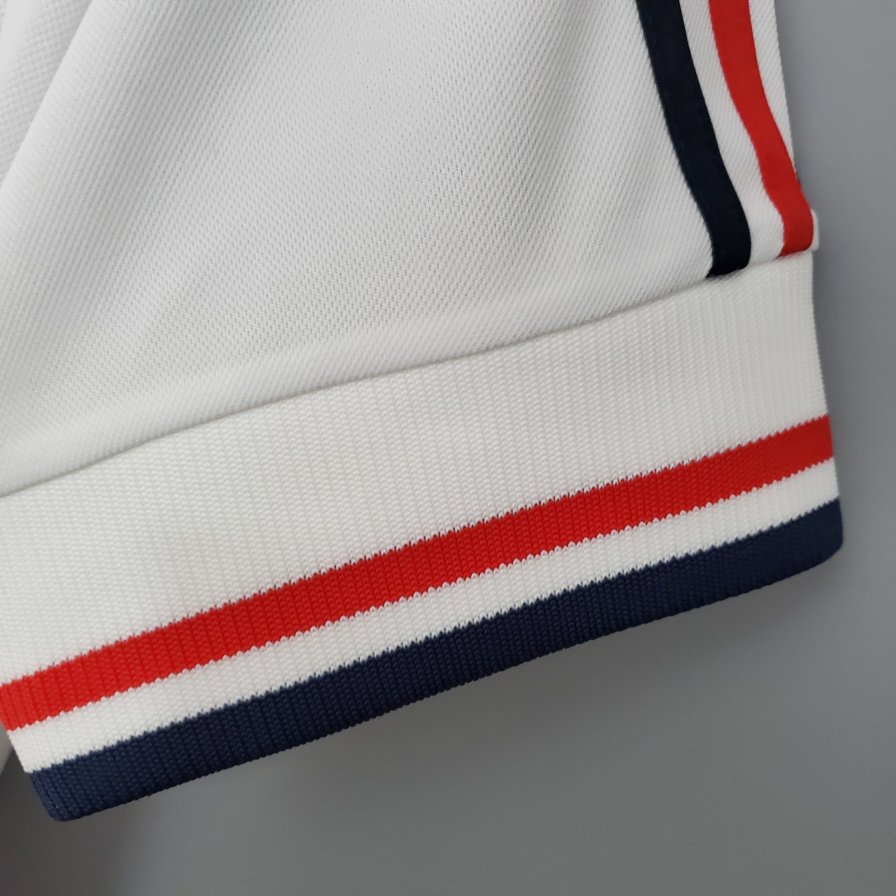 90s France Retro Football Shirt | White Blue Home