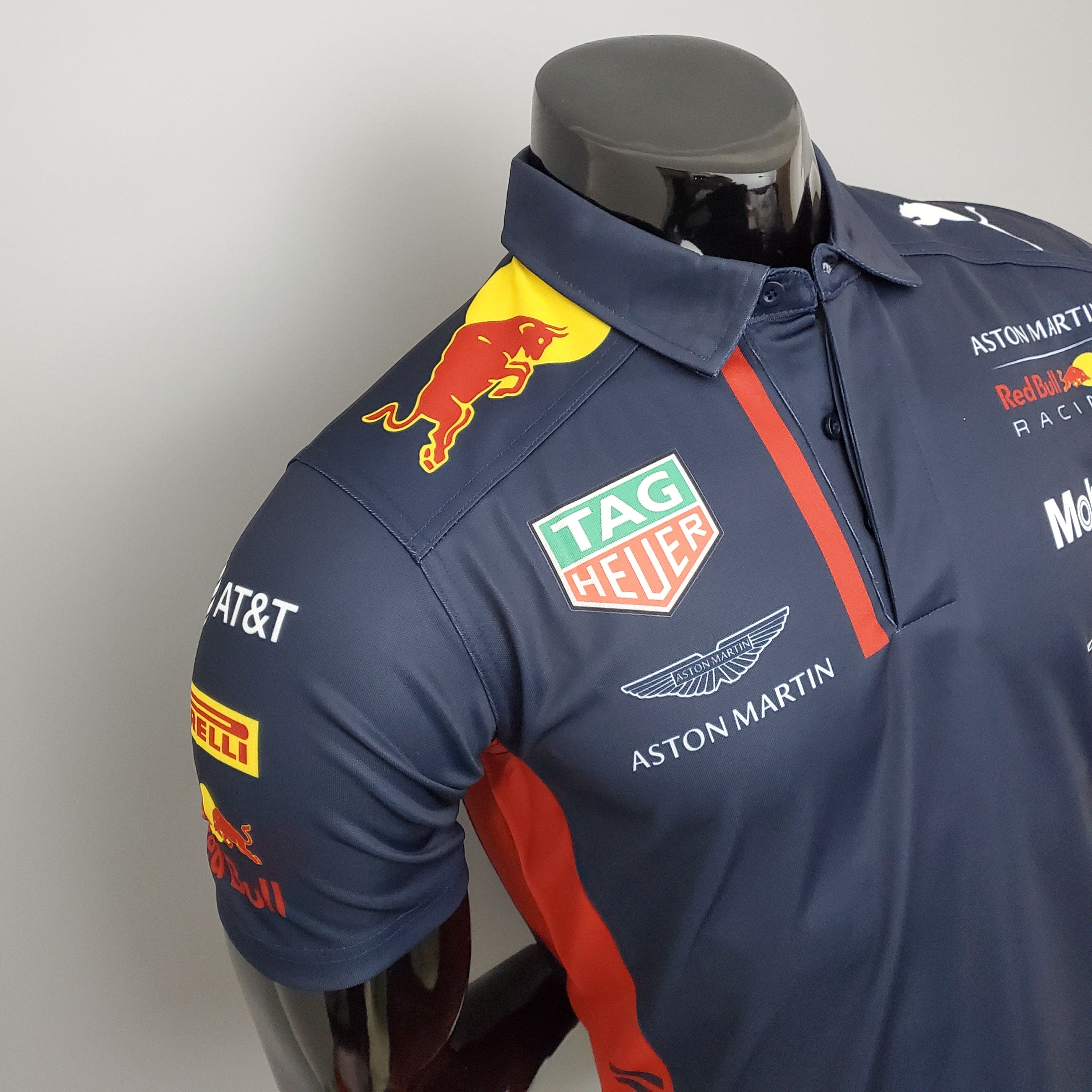 Red Bull Racing F1 2025 Polo – Player Fit Mobil1 | Navy Blue