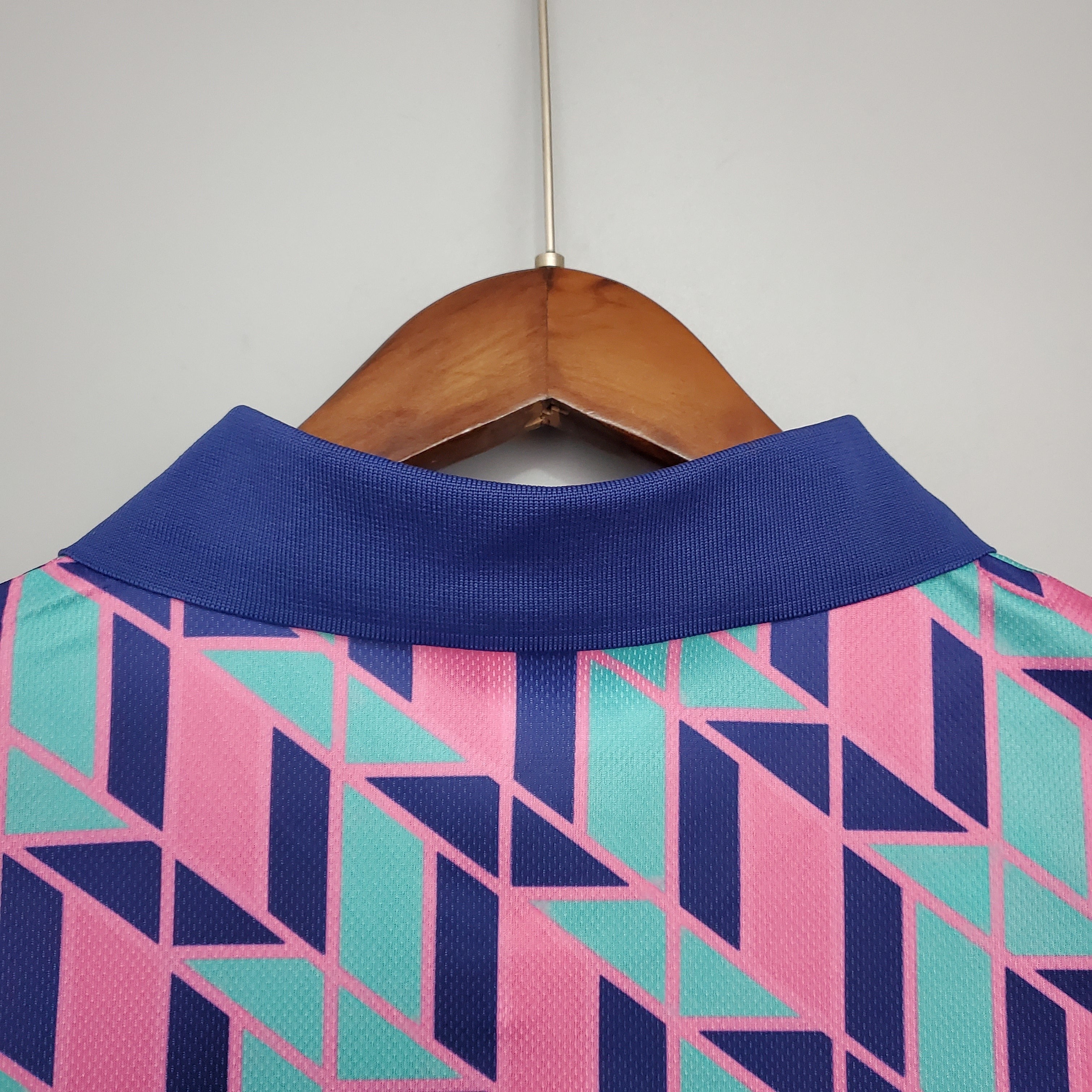 1990s Scotland Retro Football Shirt | Pink Navy Home