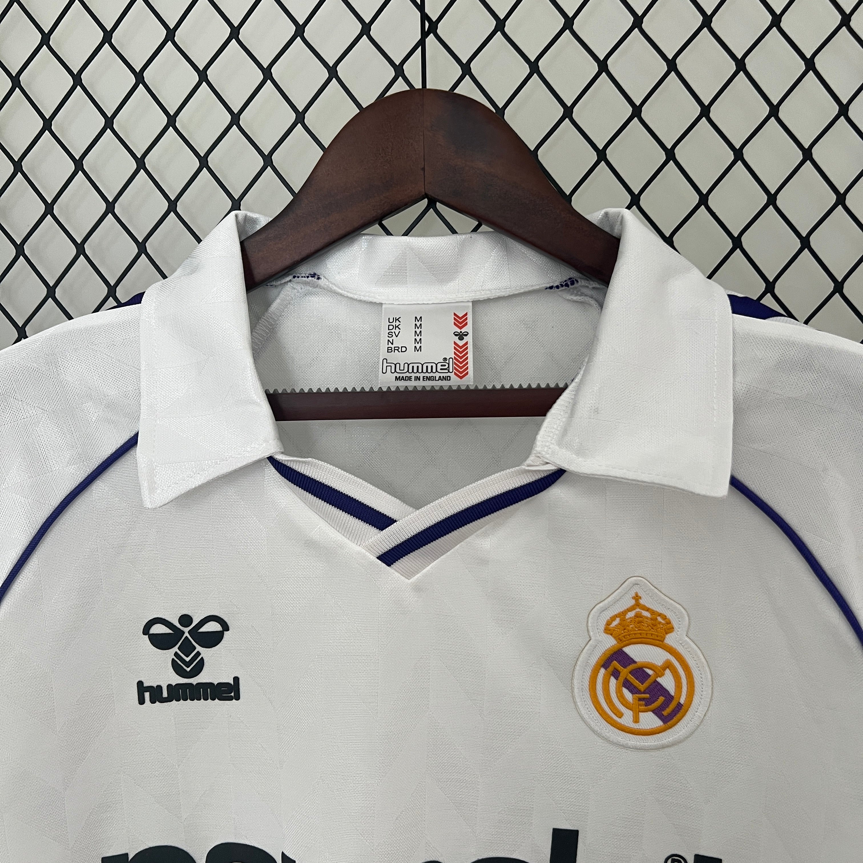 1990s Real Madrid Retro Football Shirt | White Purple Home