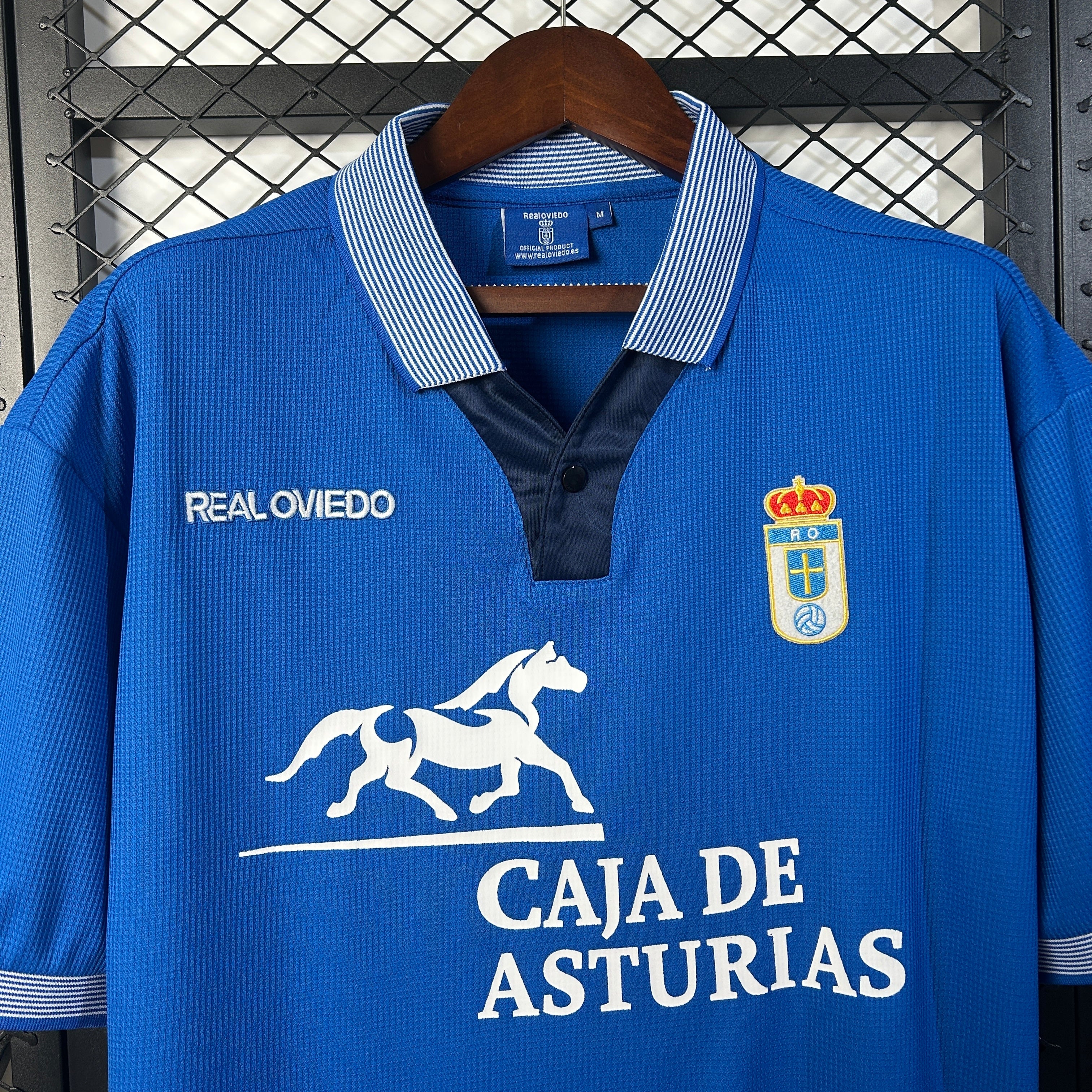 1990s Real Oviedo Retro Football Shirt | Blue White Home