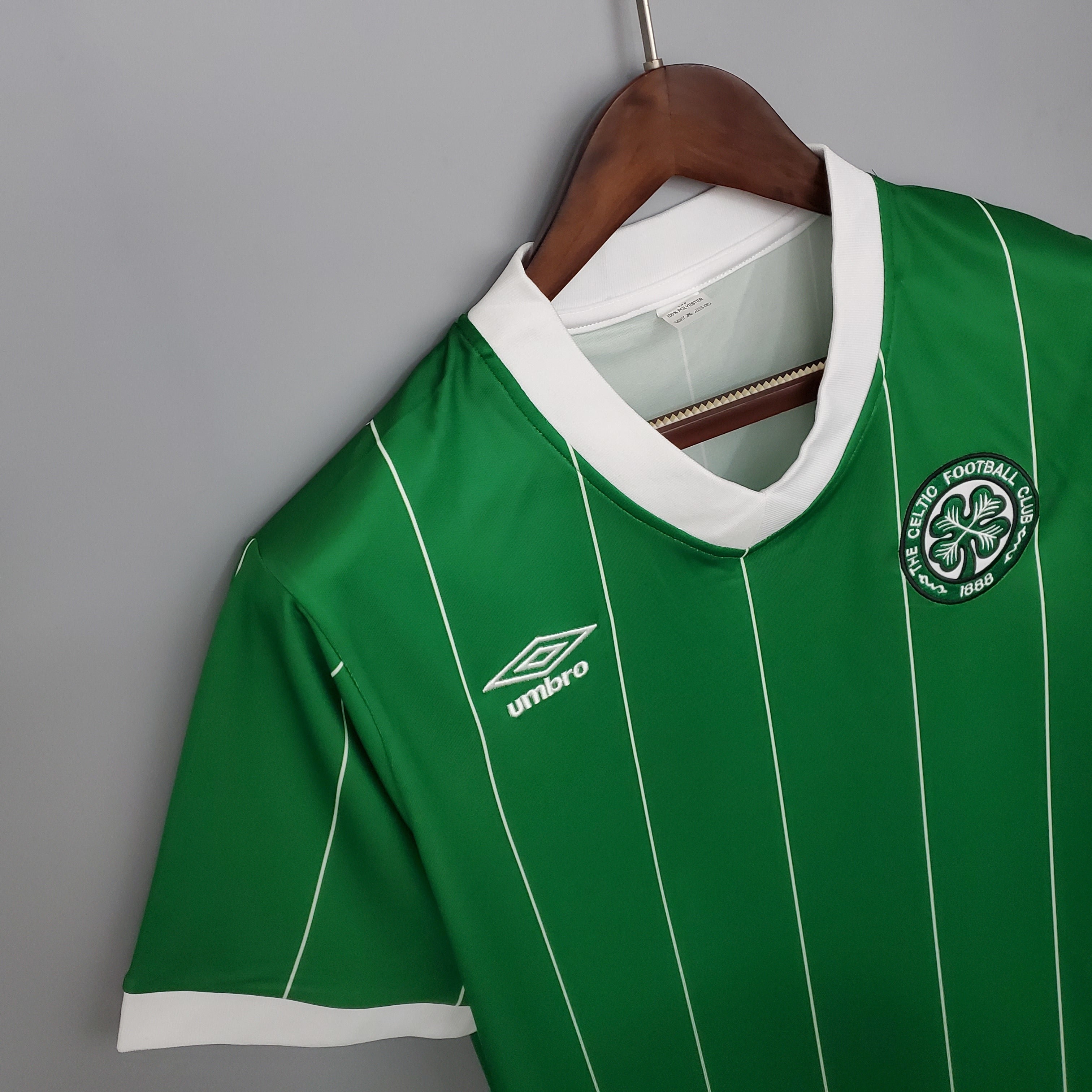 1980s Celtic Retro Football Shirt | Green White Home