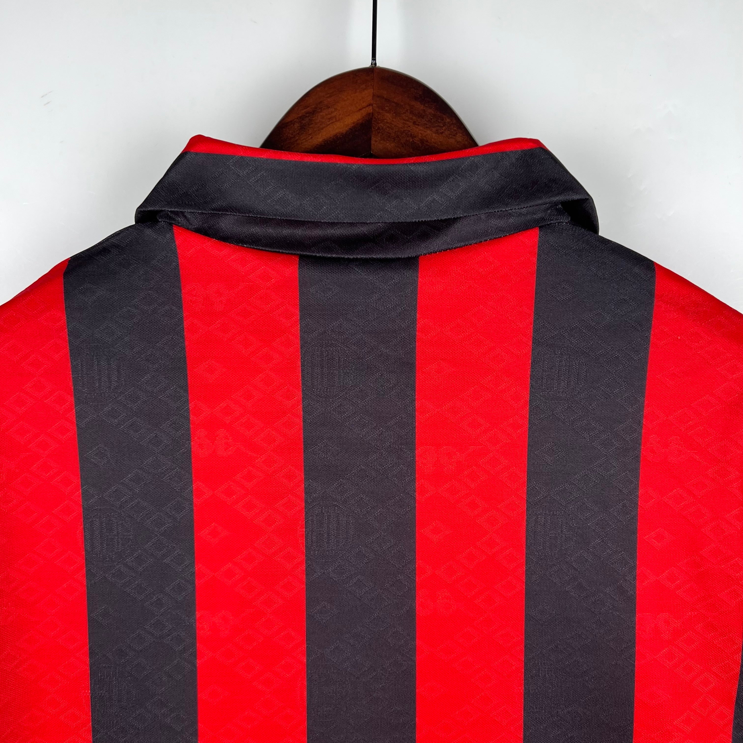 1990s AC Milan Retro Football Shirt | Red Black Home