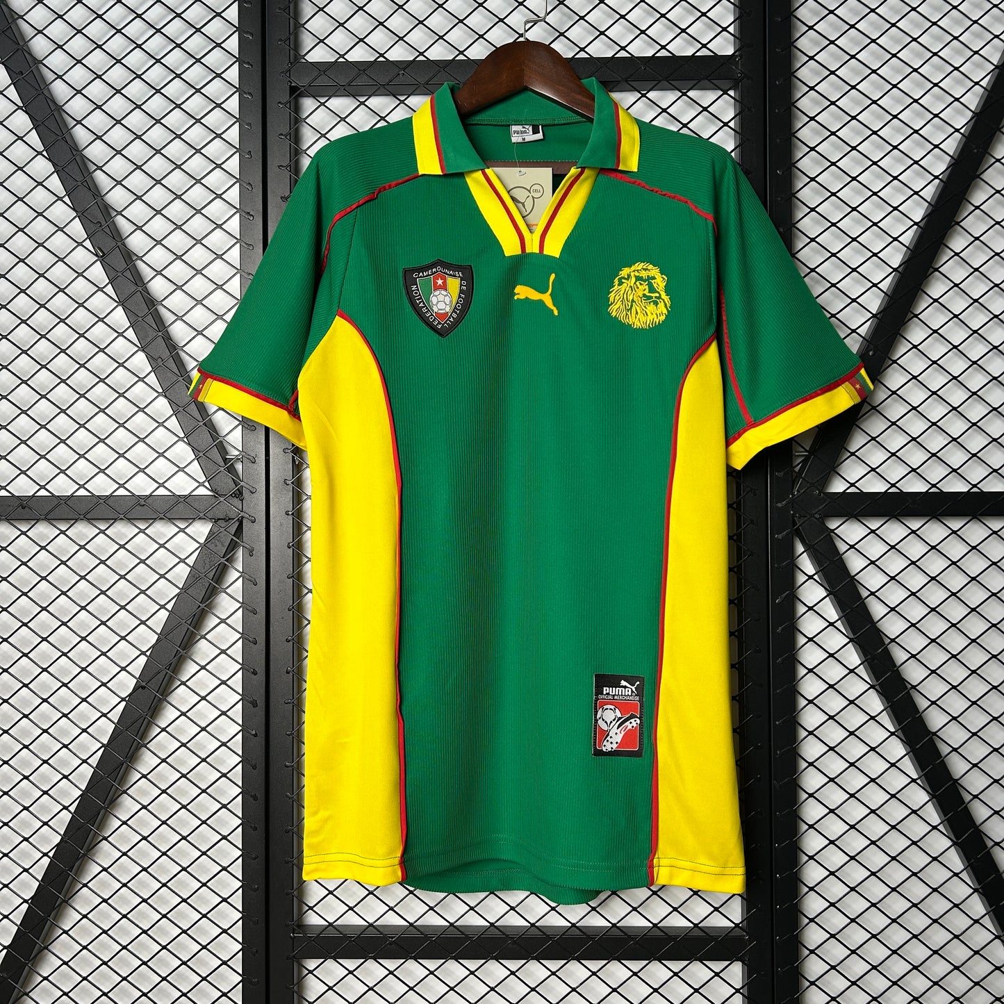 1990s Cameroon Retro Football Shirt | Green Yellow Home