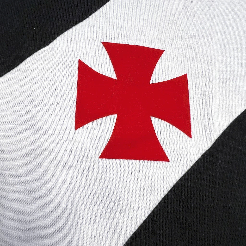 1980s Vasco Da Gama Retro Football Shirt | Black White Home