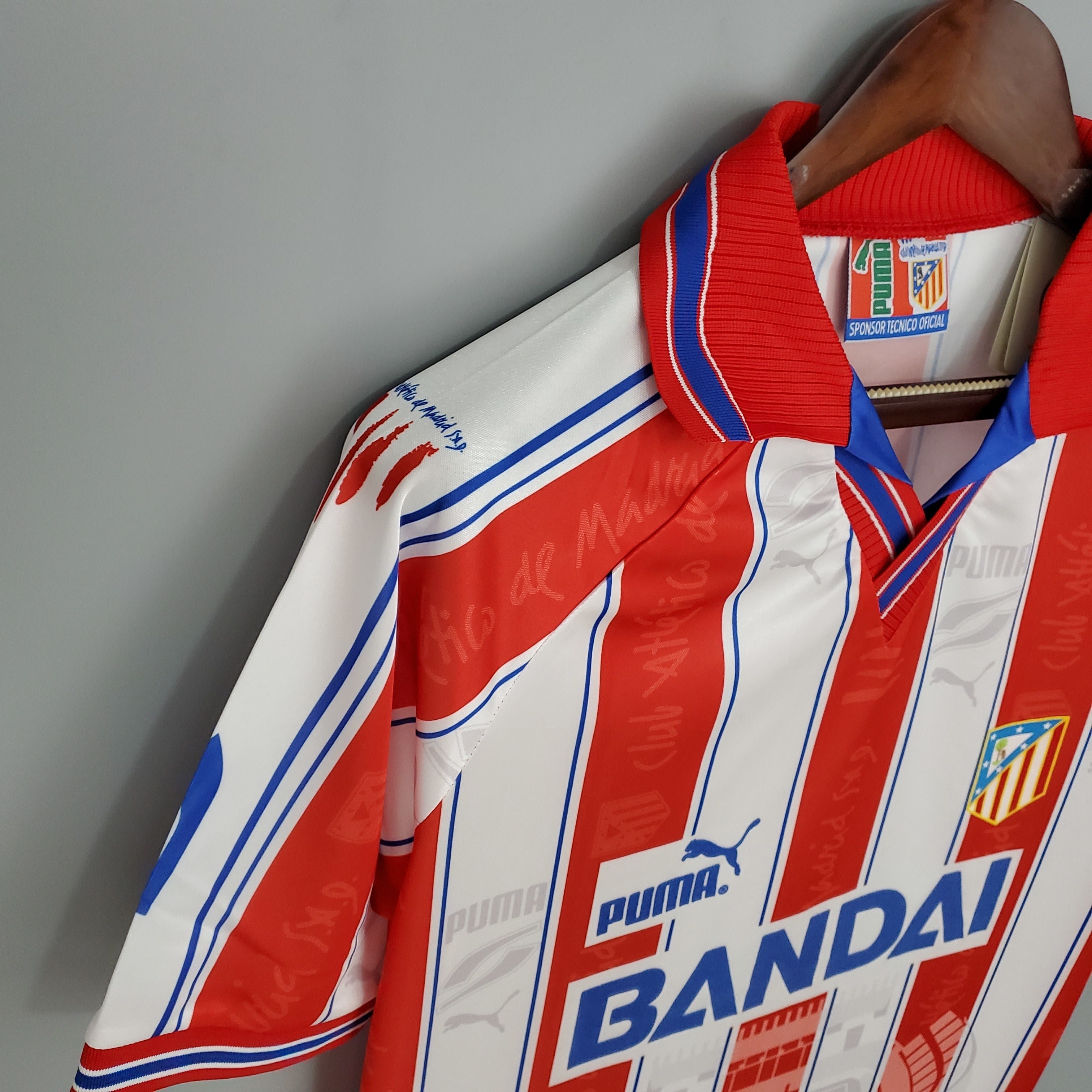1990s Atletico Madrid Retro Football Shirt | Red White Home