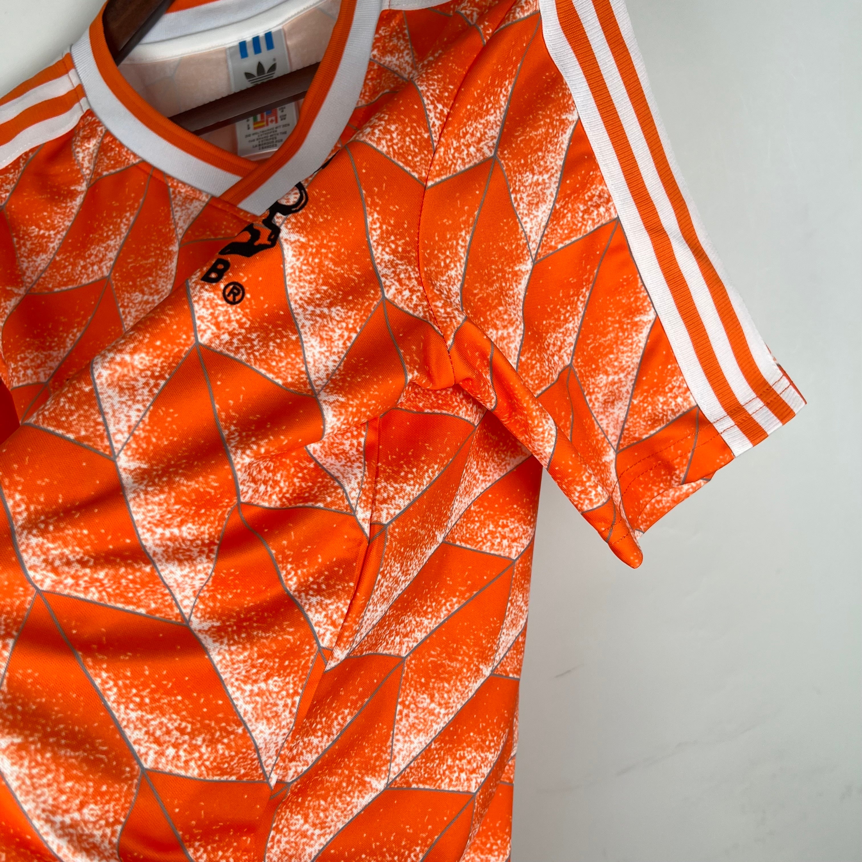 1980s Netherlands Retro Football Shirt | Orange White Home
