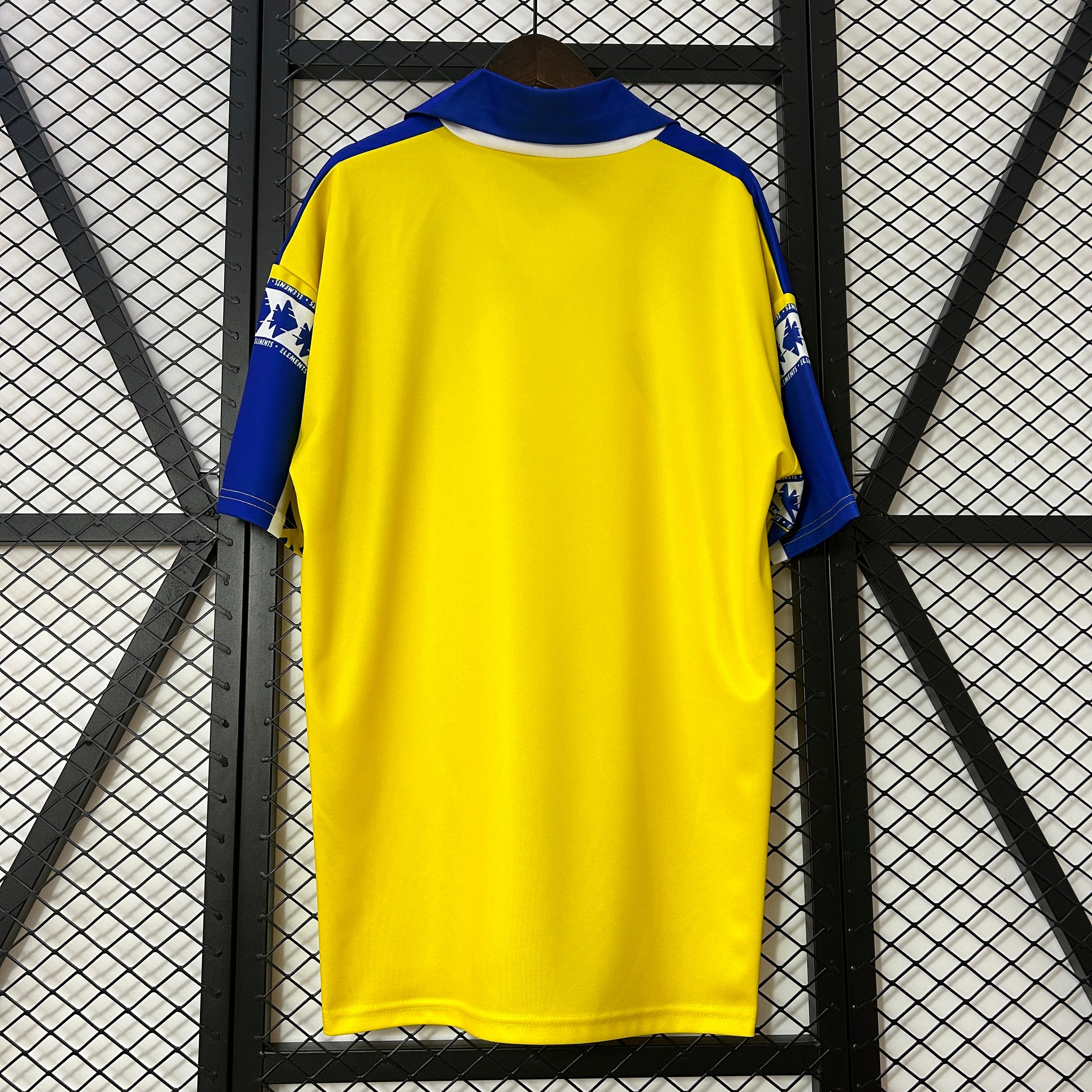 1990s Cadiz Retro Football Shirt | Yellow Blue Home