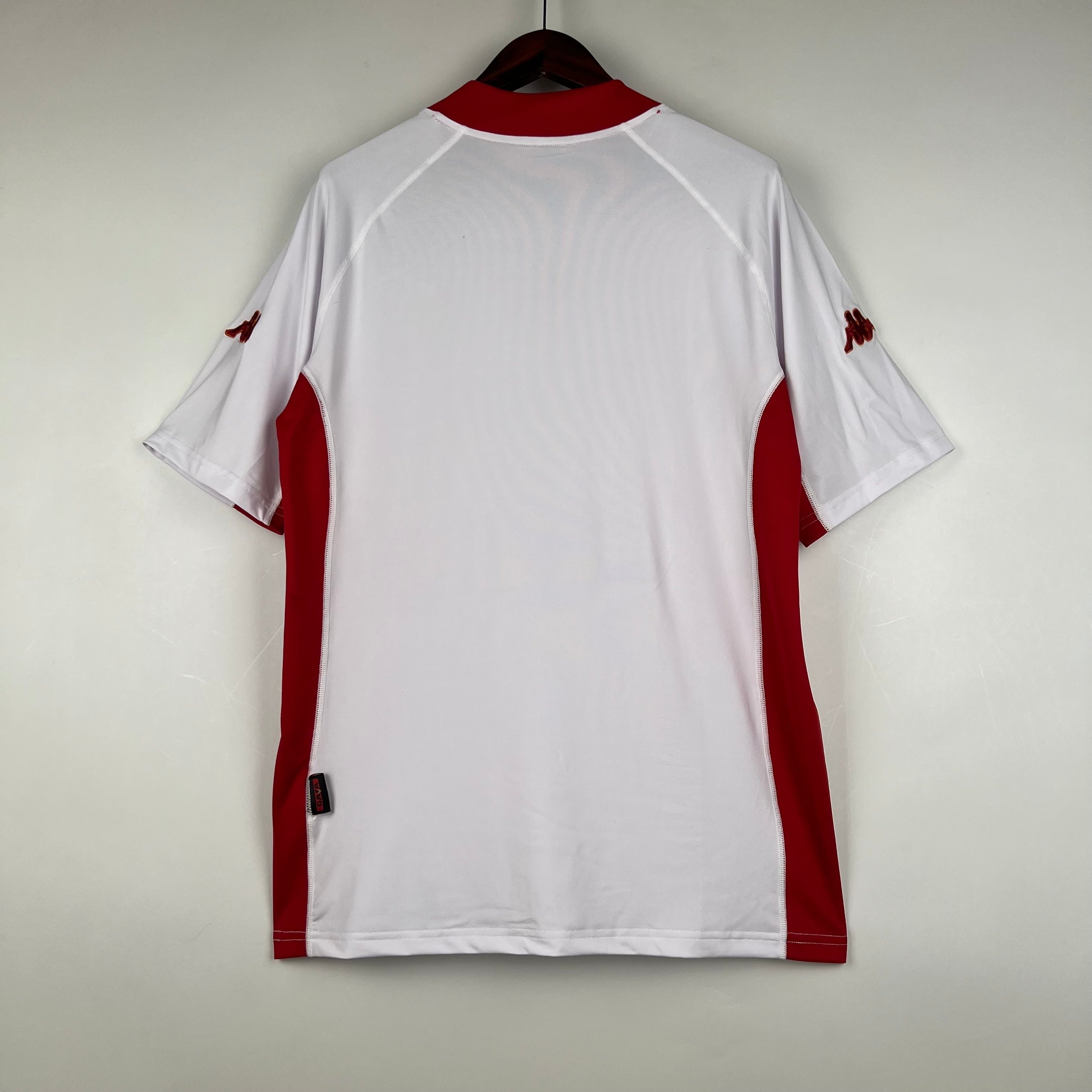 2000s AS Roma Retro Football Shirt | White Red Home