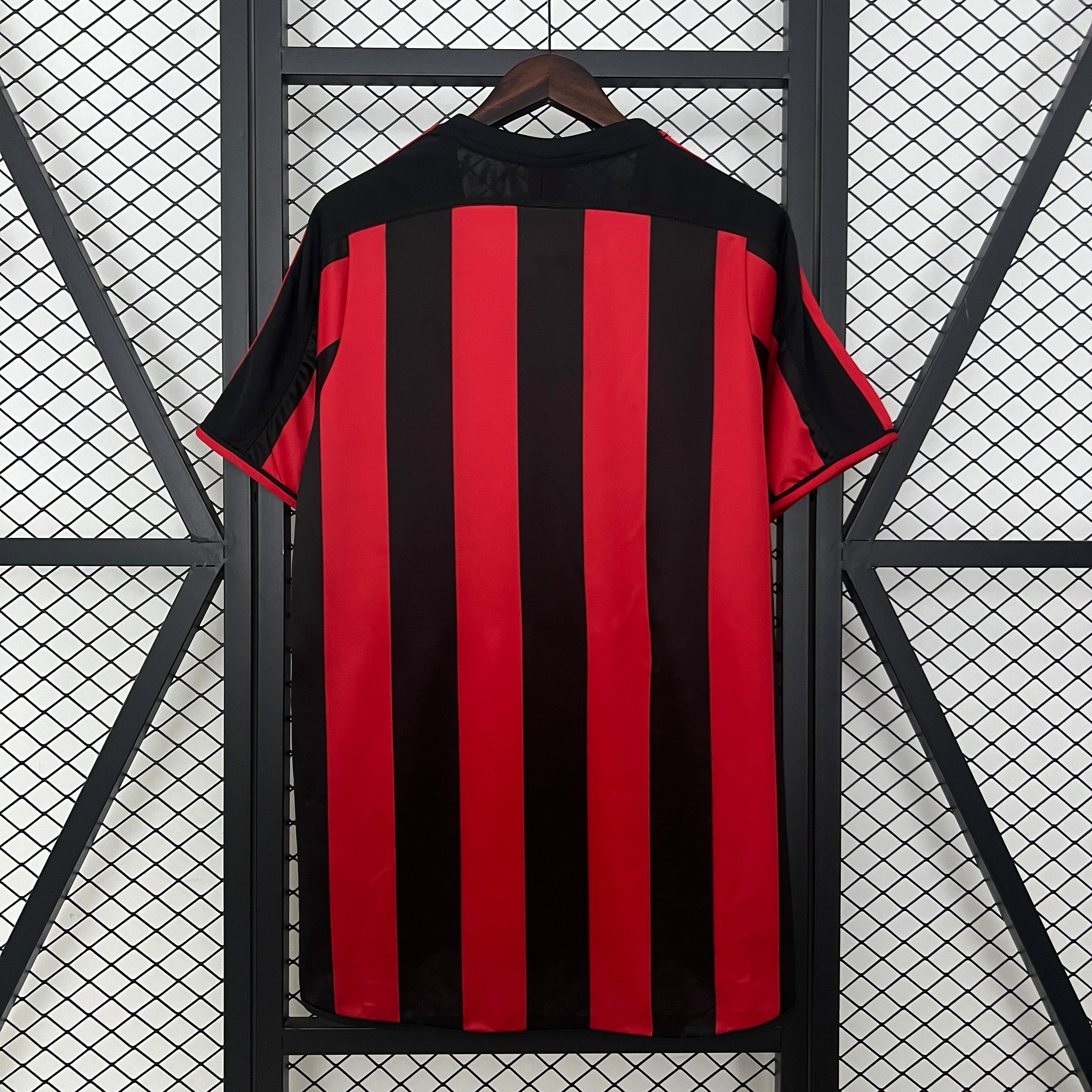 2000s AC Milan Retro Football Shirt | Red Black Home