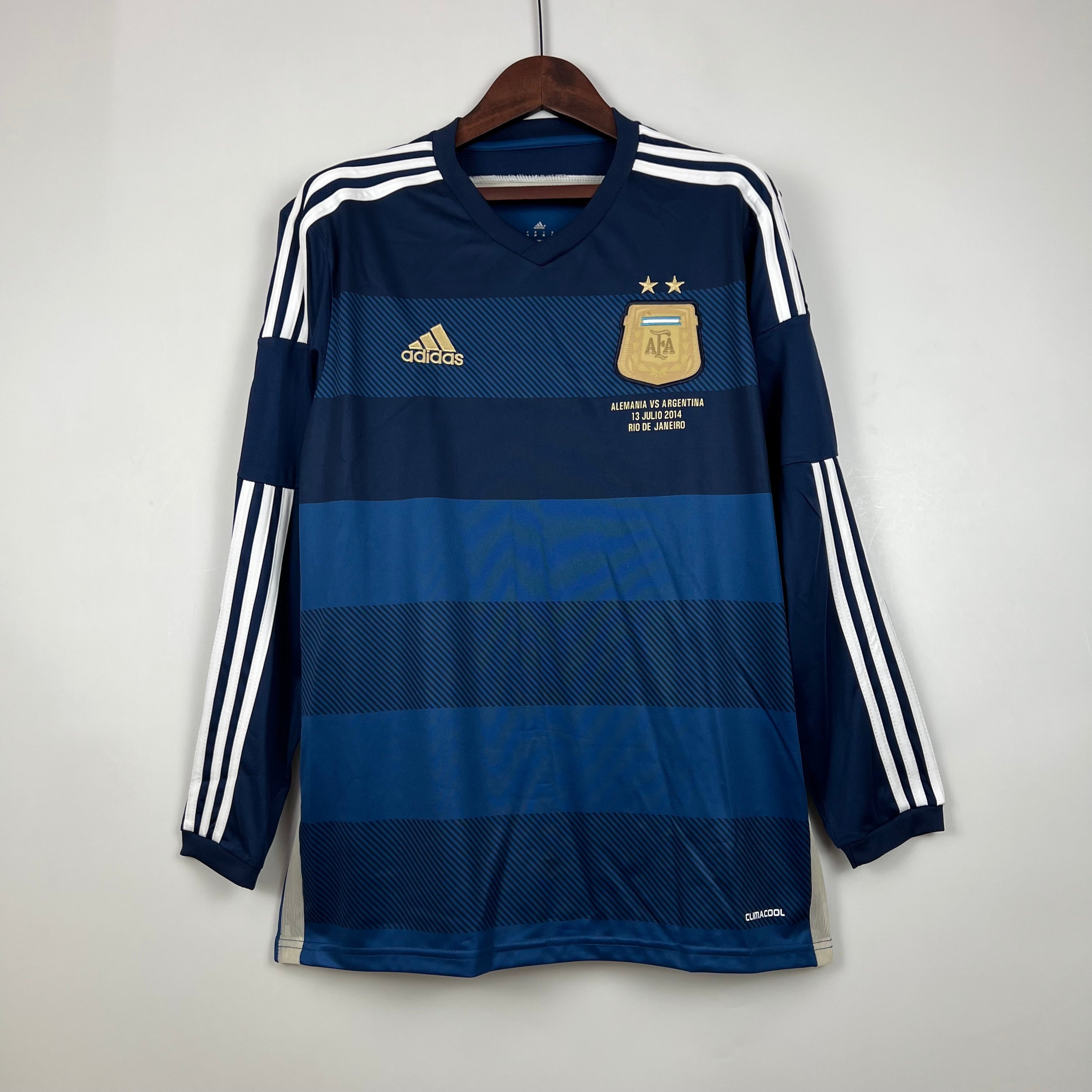 2010s Argentina Retro Football Shirt | Navy Blue Home