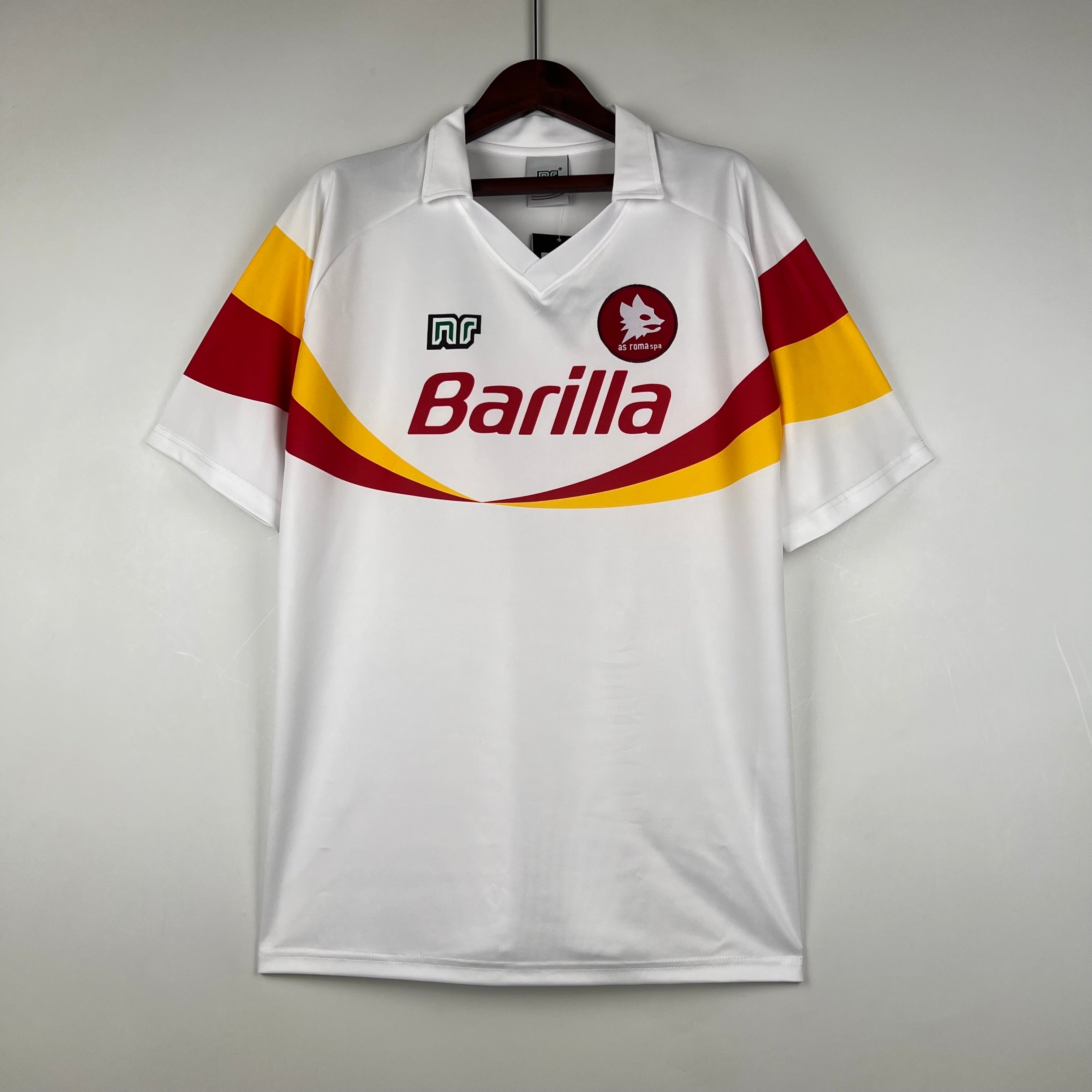 1990s AS Roma Retro Football Shirt | White Red Home