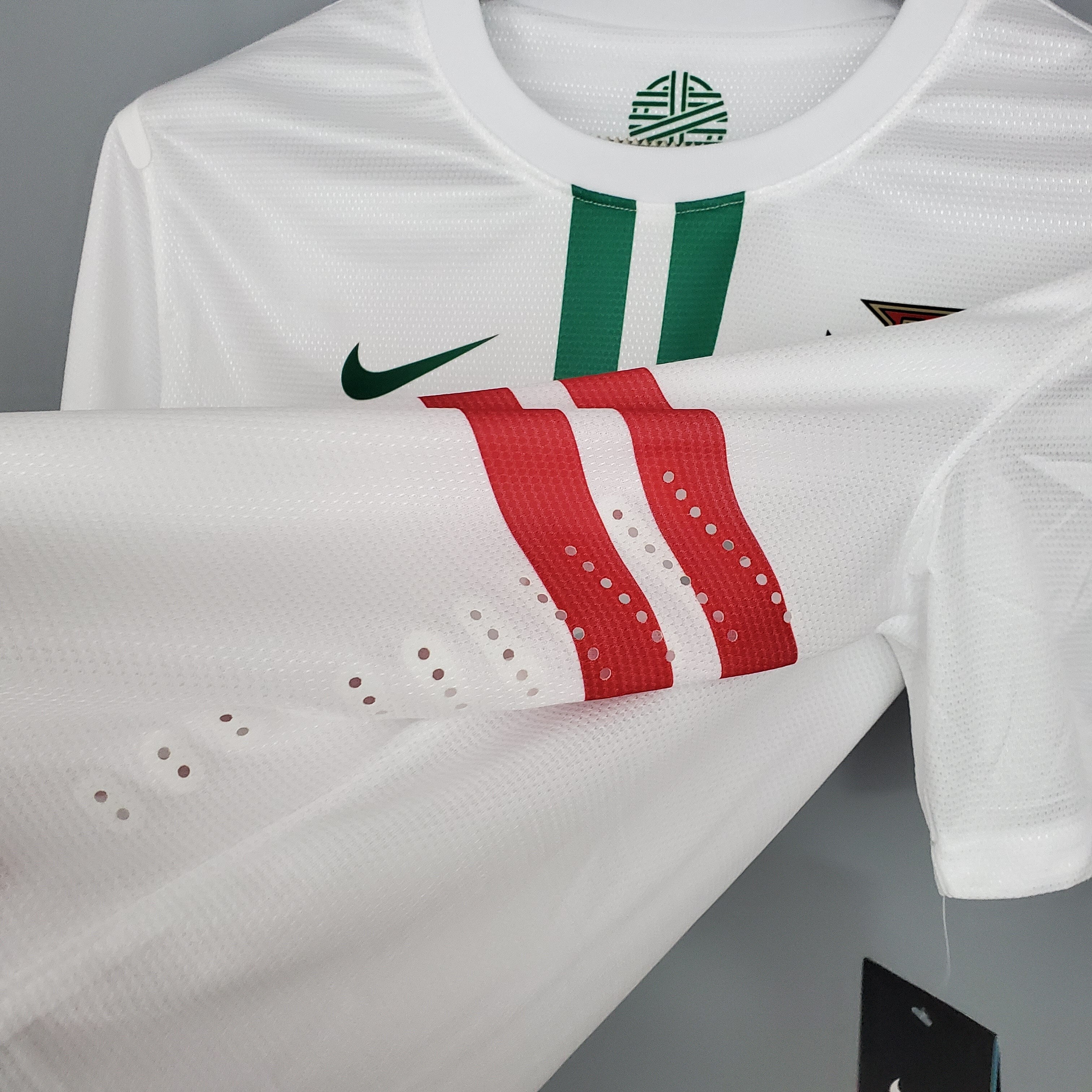 2010s Portugal Retro Football Shirt | White Green Red Home