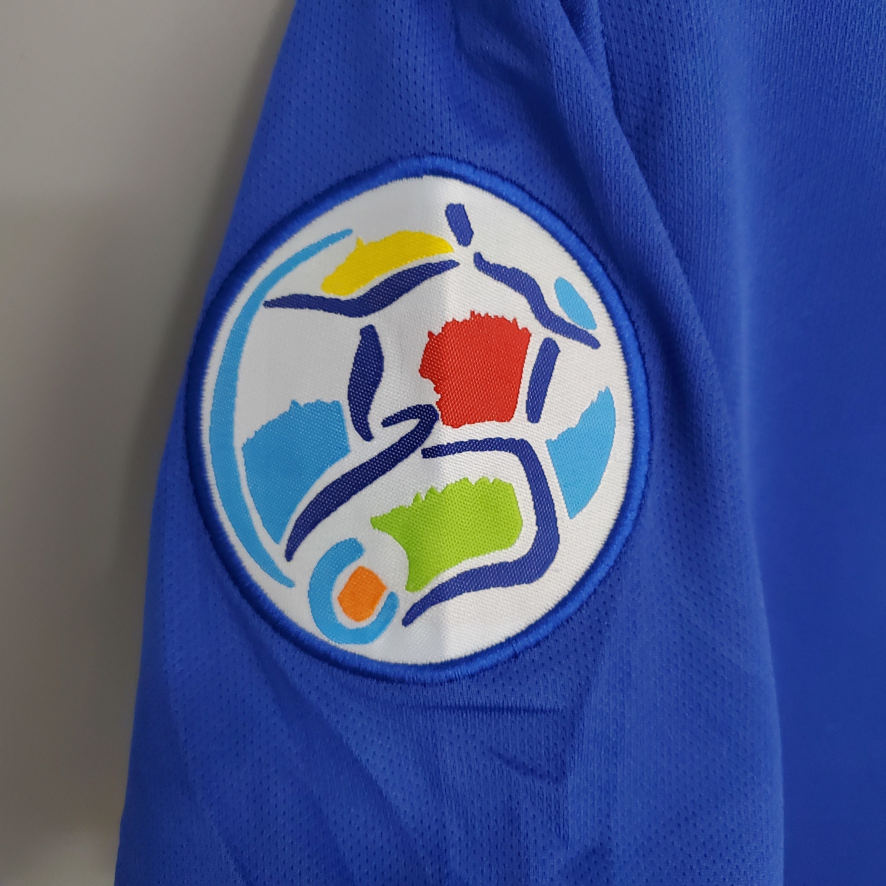 1990s Italy Retro Football Shirt | Blue Yellow Home