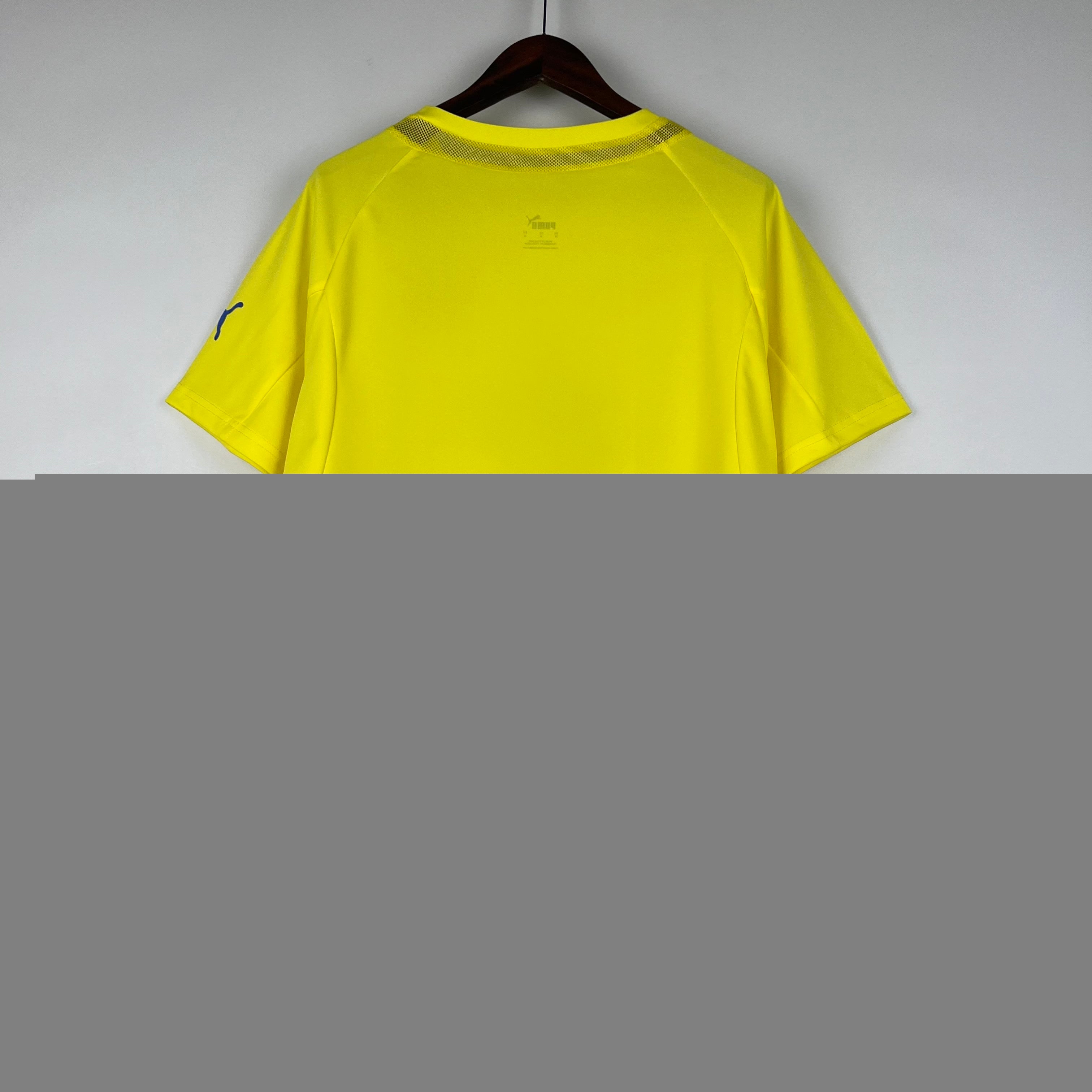 2000s Villarreal Retro Football Shirt | Yellow Navy Home