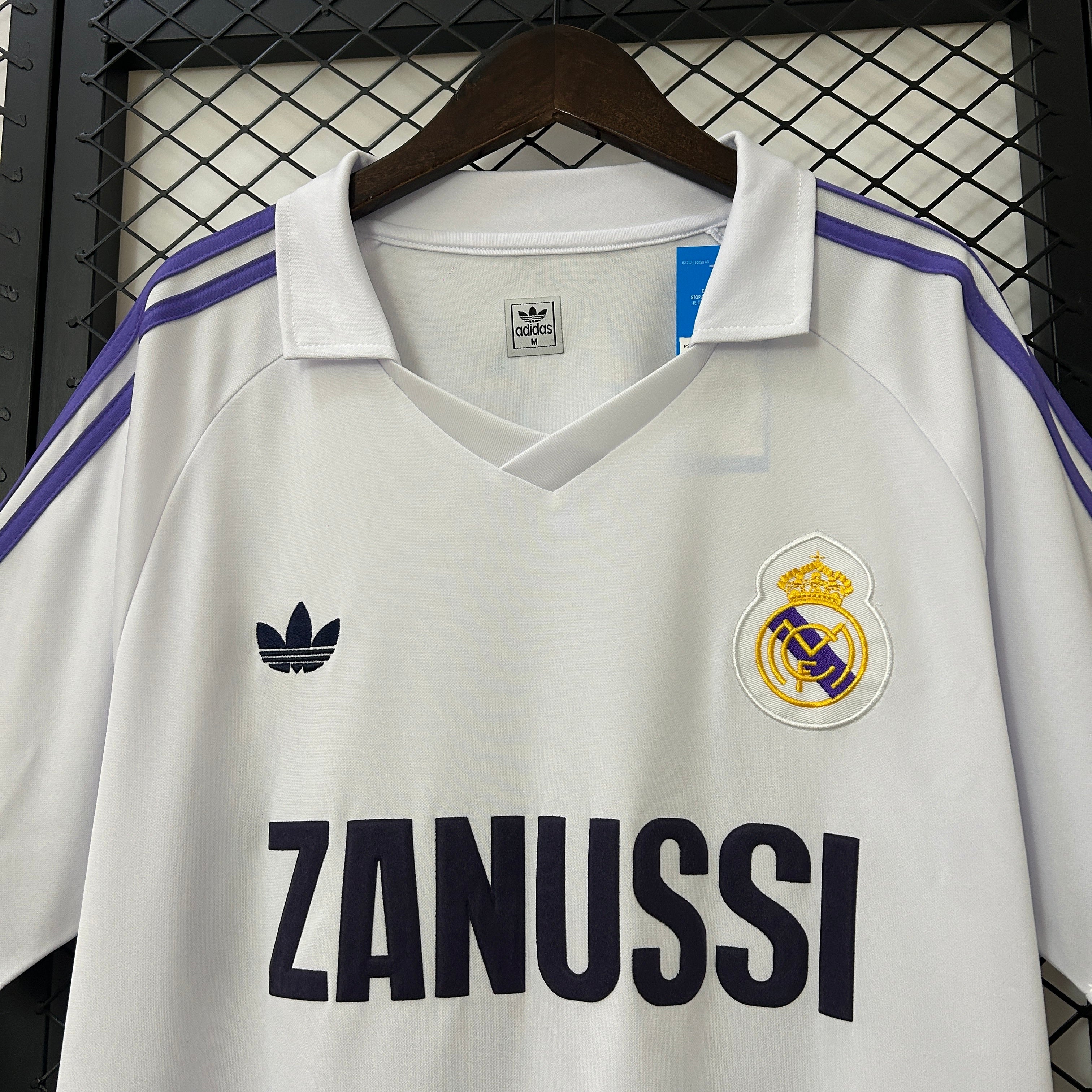 1980s Real Madrid Retro Football Shirt | White Purple Home
