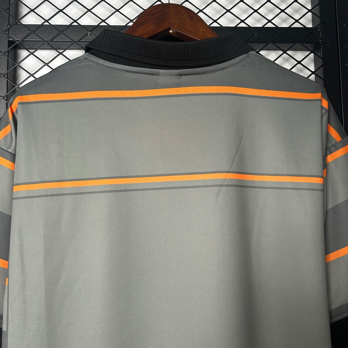 1990s Valencia Retro Football Shirt | Grey Orange Third