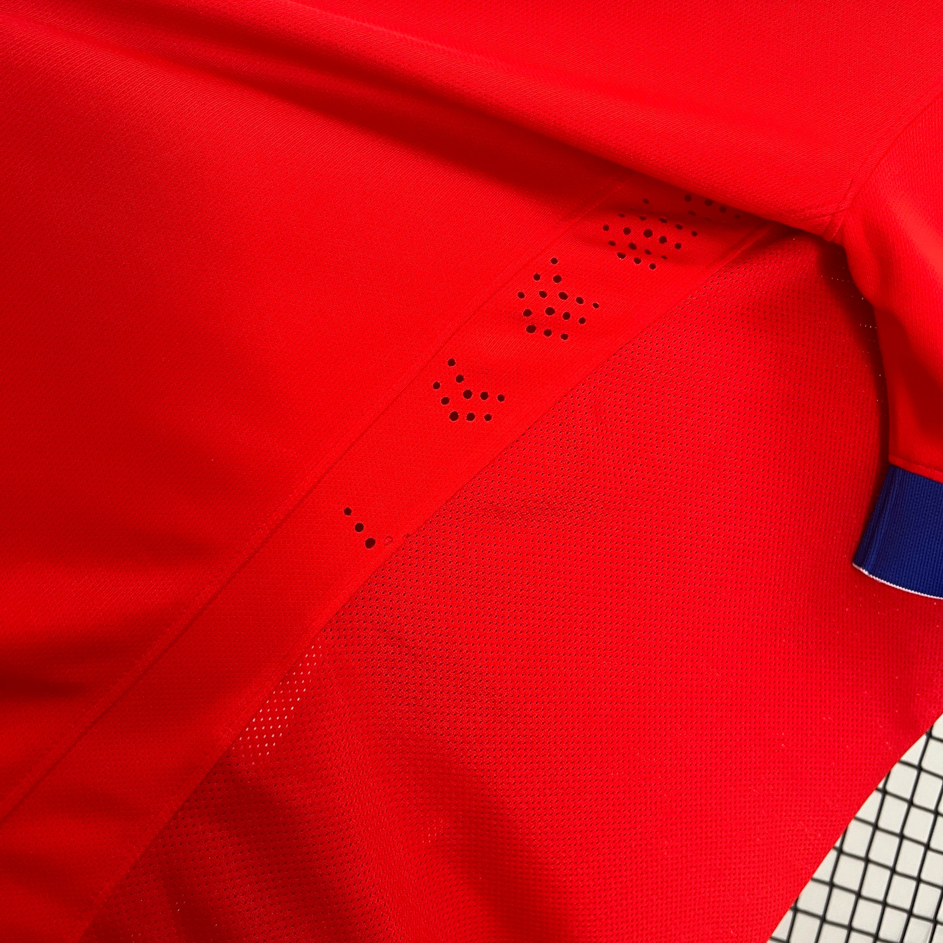 2000s Chile Retro Football Shirt | Red Blue Home