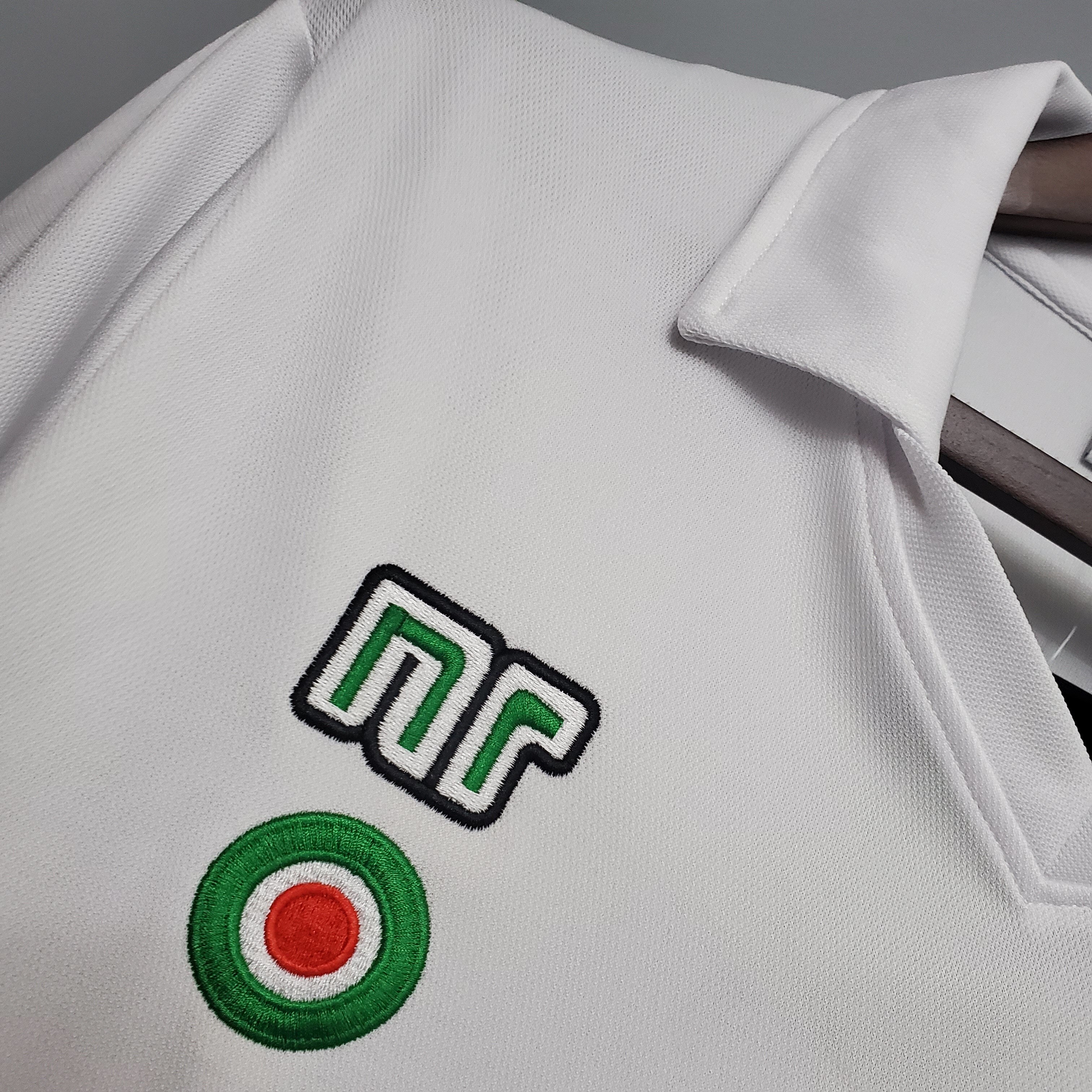 1980s Napoli Retro Football Shirt | White Green Home