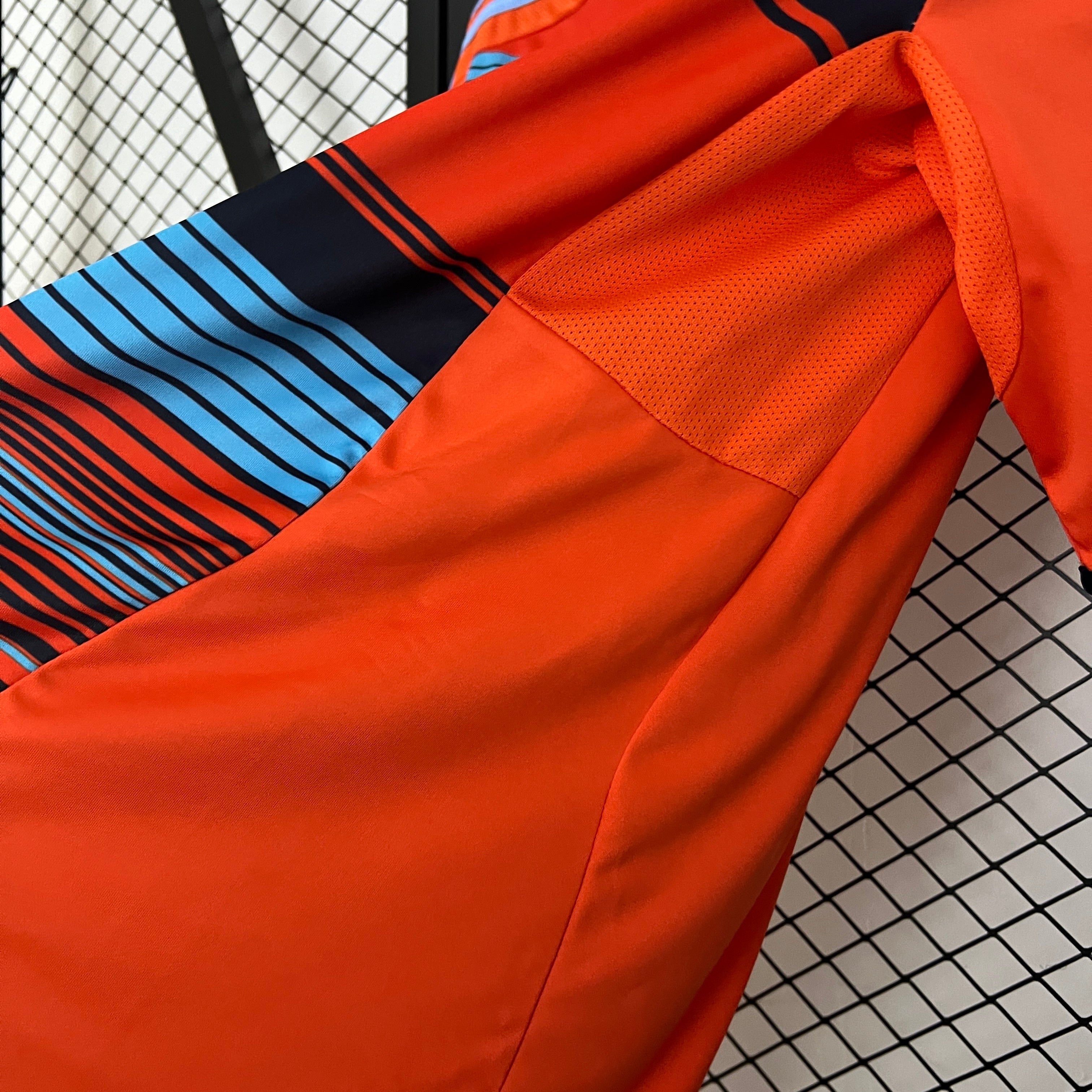 2000s Olympique de Marseille Retro Football Shirt | Orange Blue Third