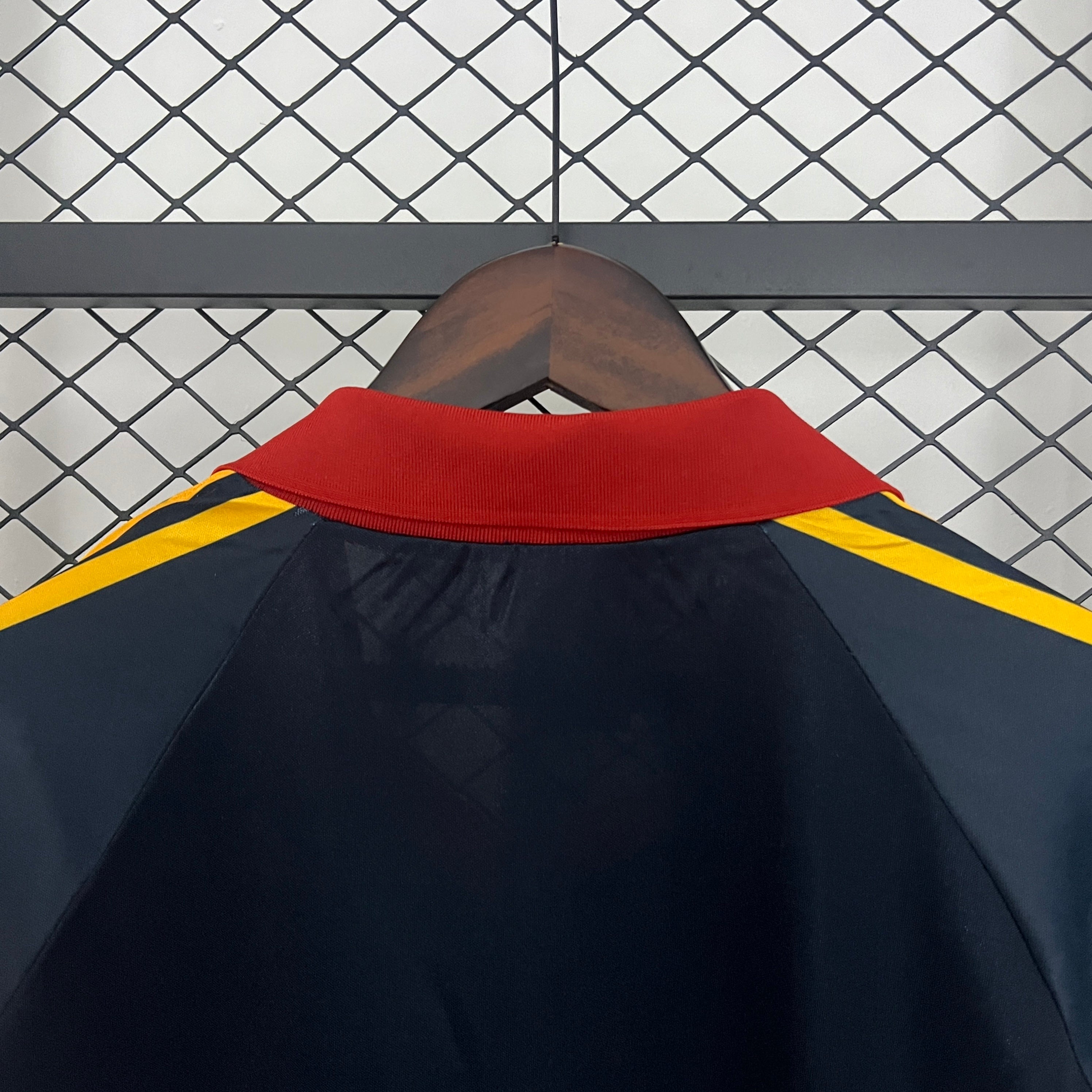 1990s AS Roma Retro Football Shirt | Black Yellow Away