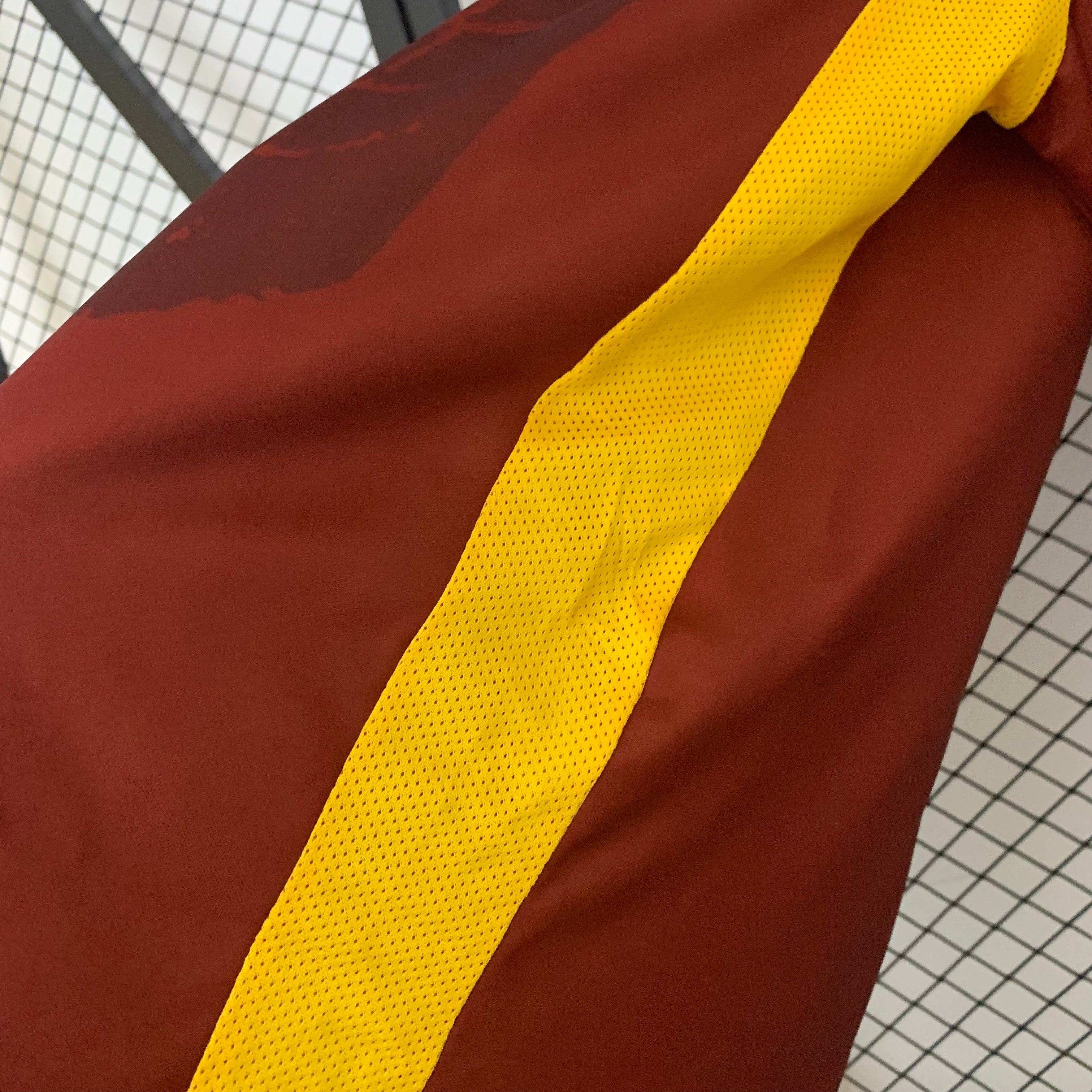 1990s AS Roma Retro Football Shirt | Maroon Yellow Home