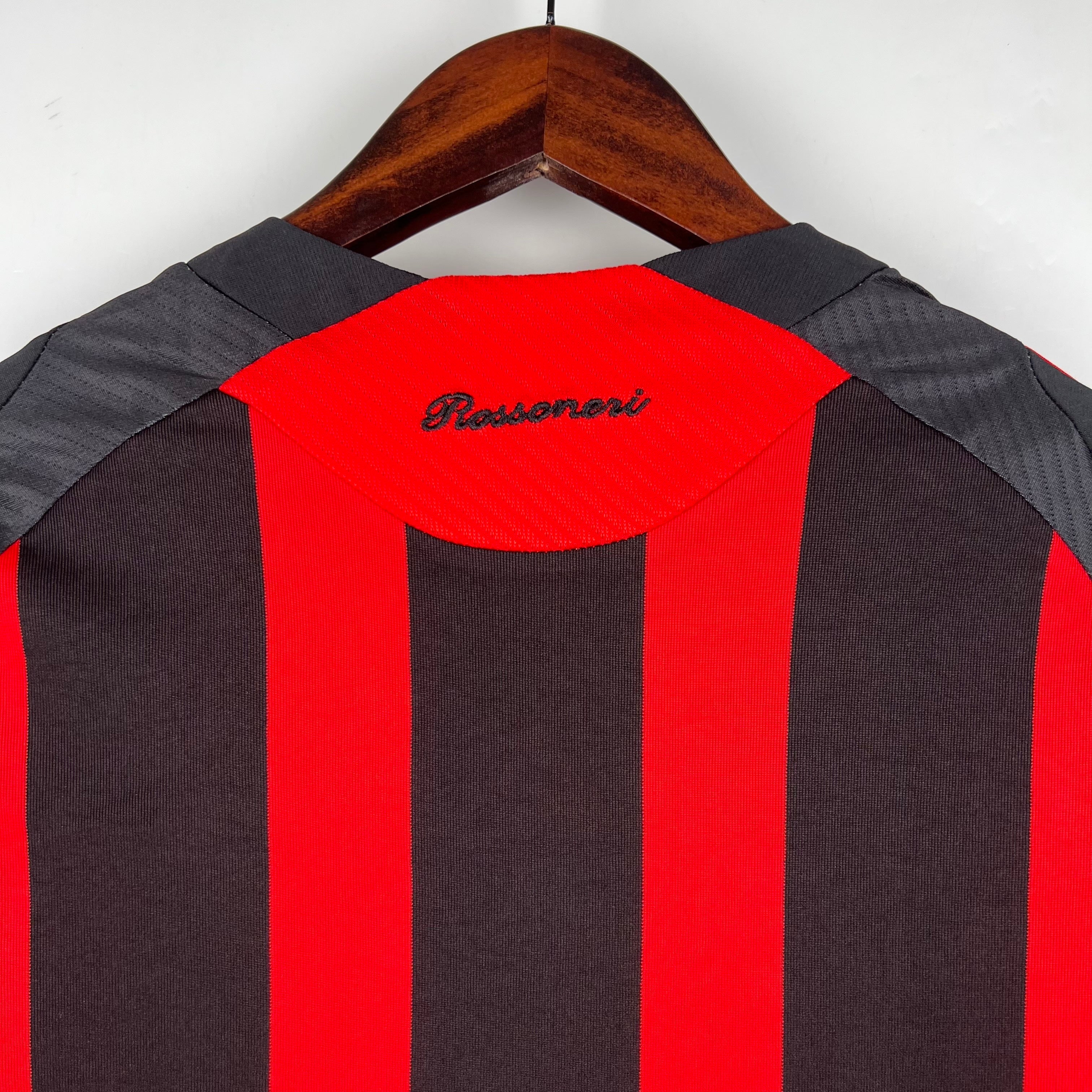 2000s AC Milan Retro Football Shirt | Red Black Home