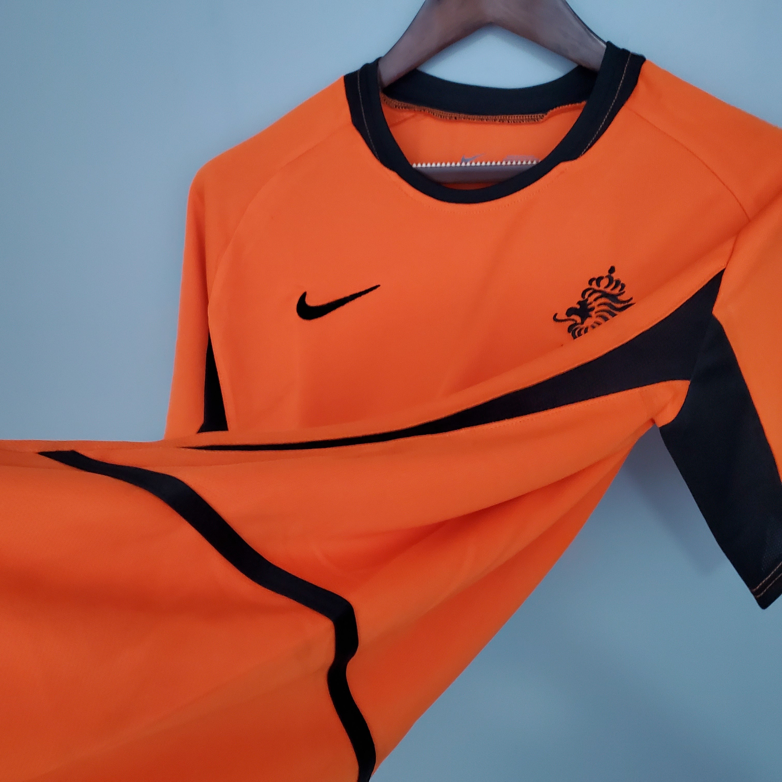 2000s Netherlands Retro Football Shirt | Orange Black Home