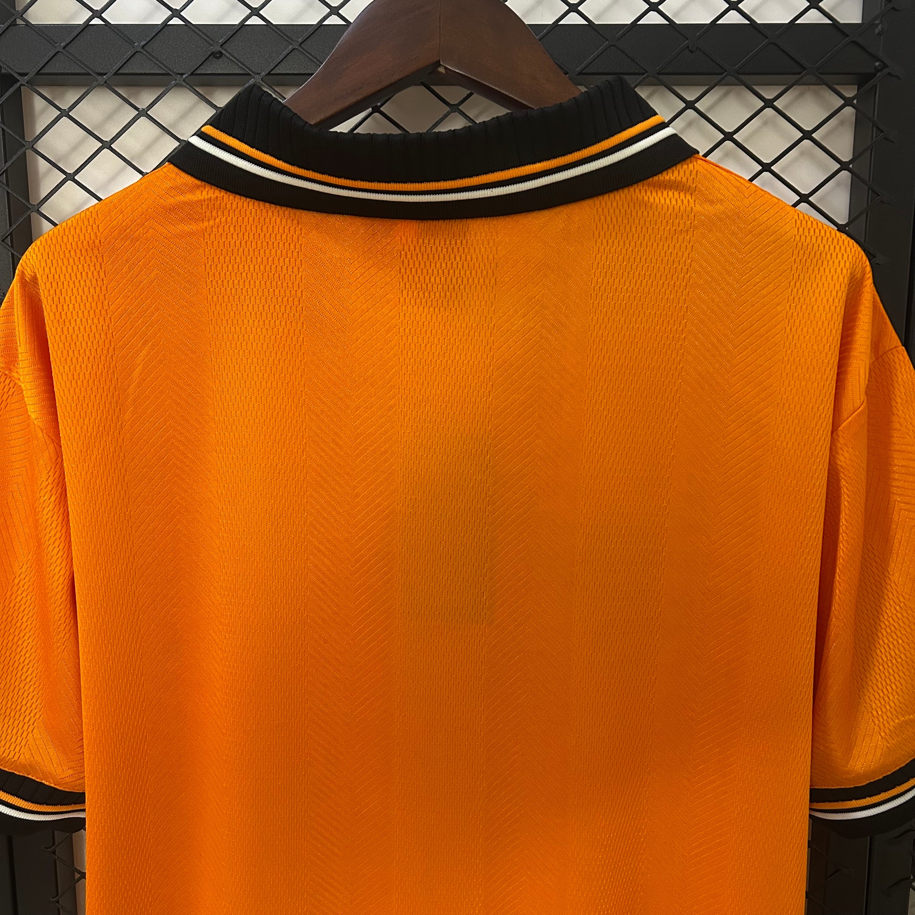 1980s Valencia Retro Football Shirt | Orange Black Home