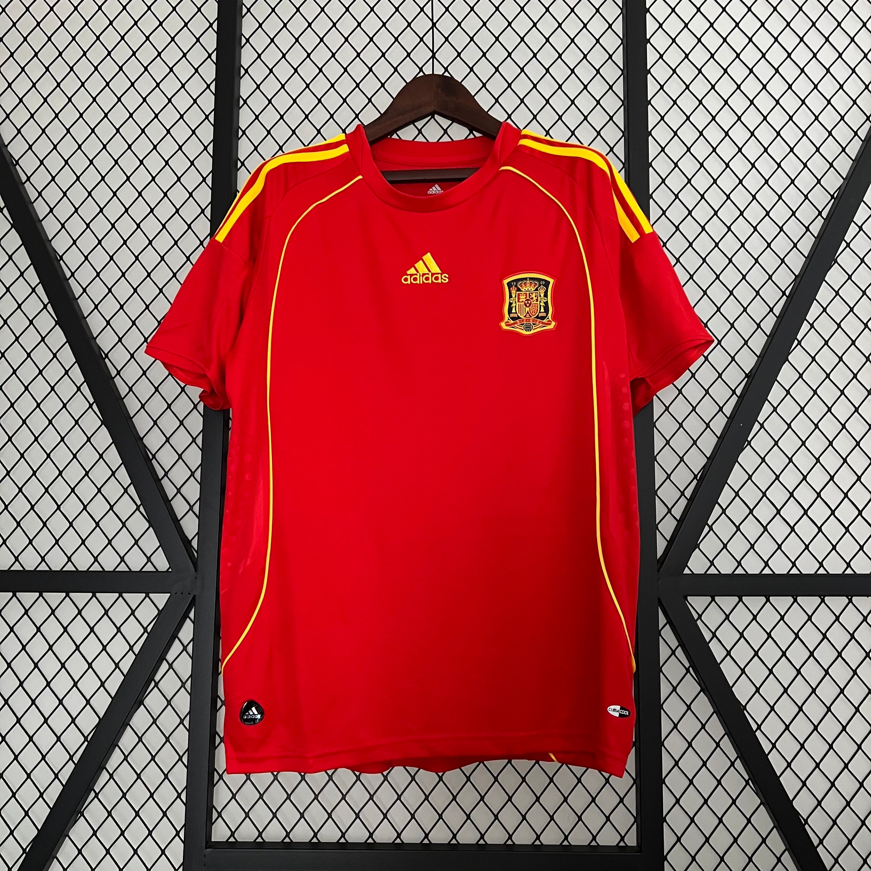 2000s Spain Retro Football Shirt | Red Yellow Home
