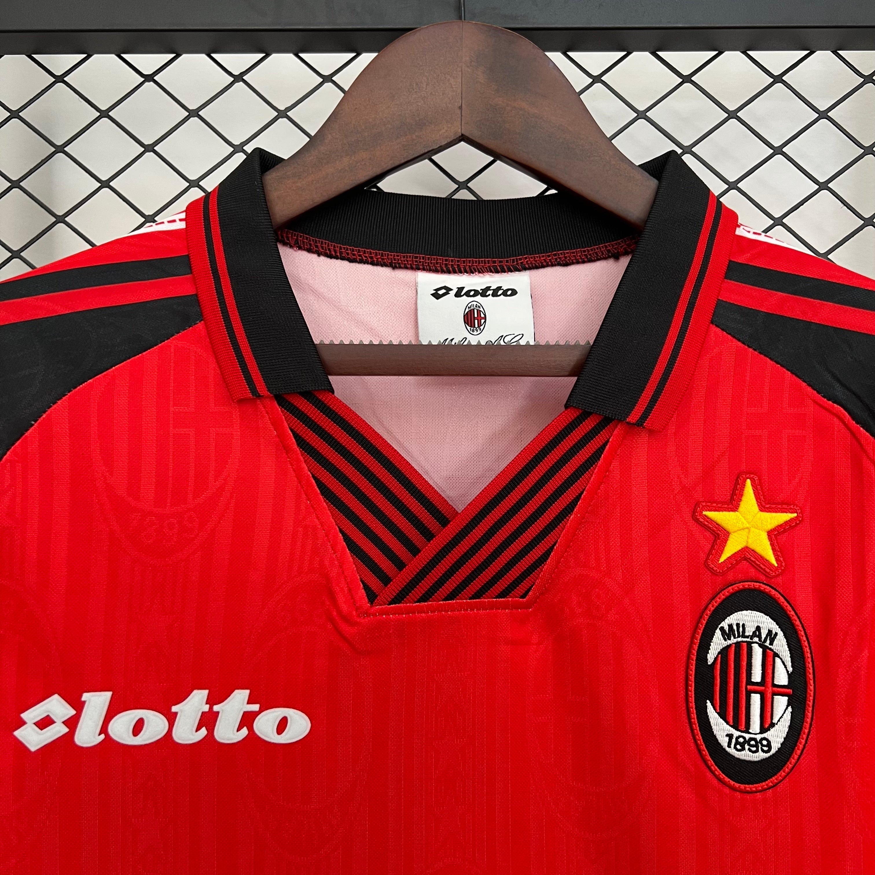 1990s AC Milan Retro Football Shirt | Red Black Home