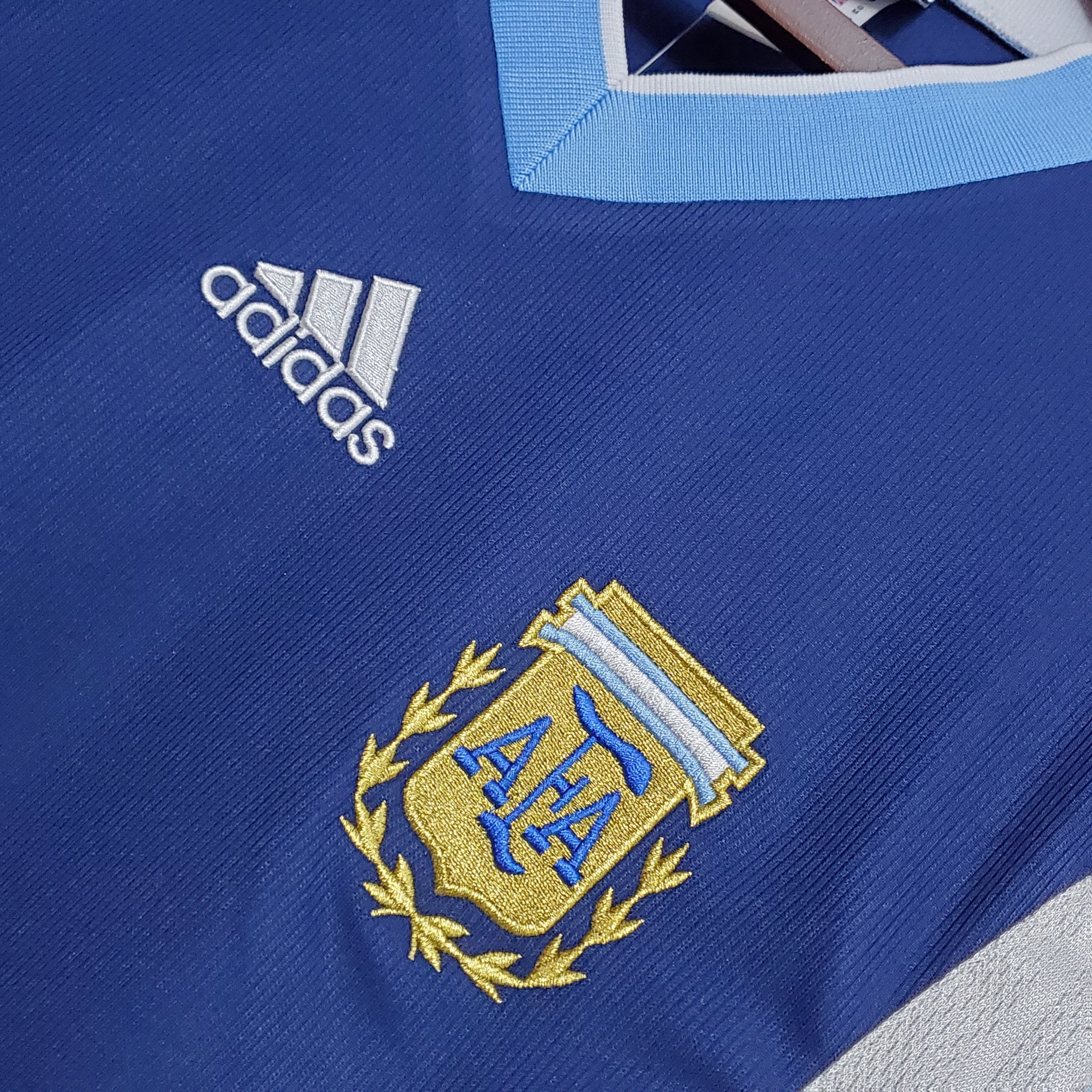 1990s Argentina Retro Football Shirt | Navy White Home