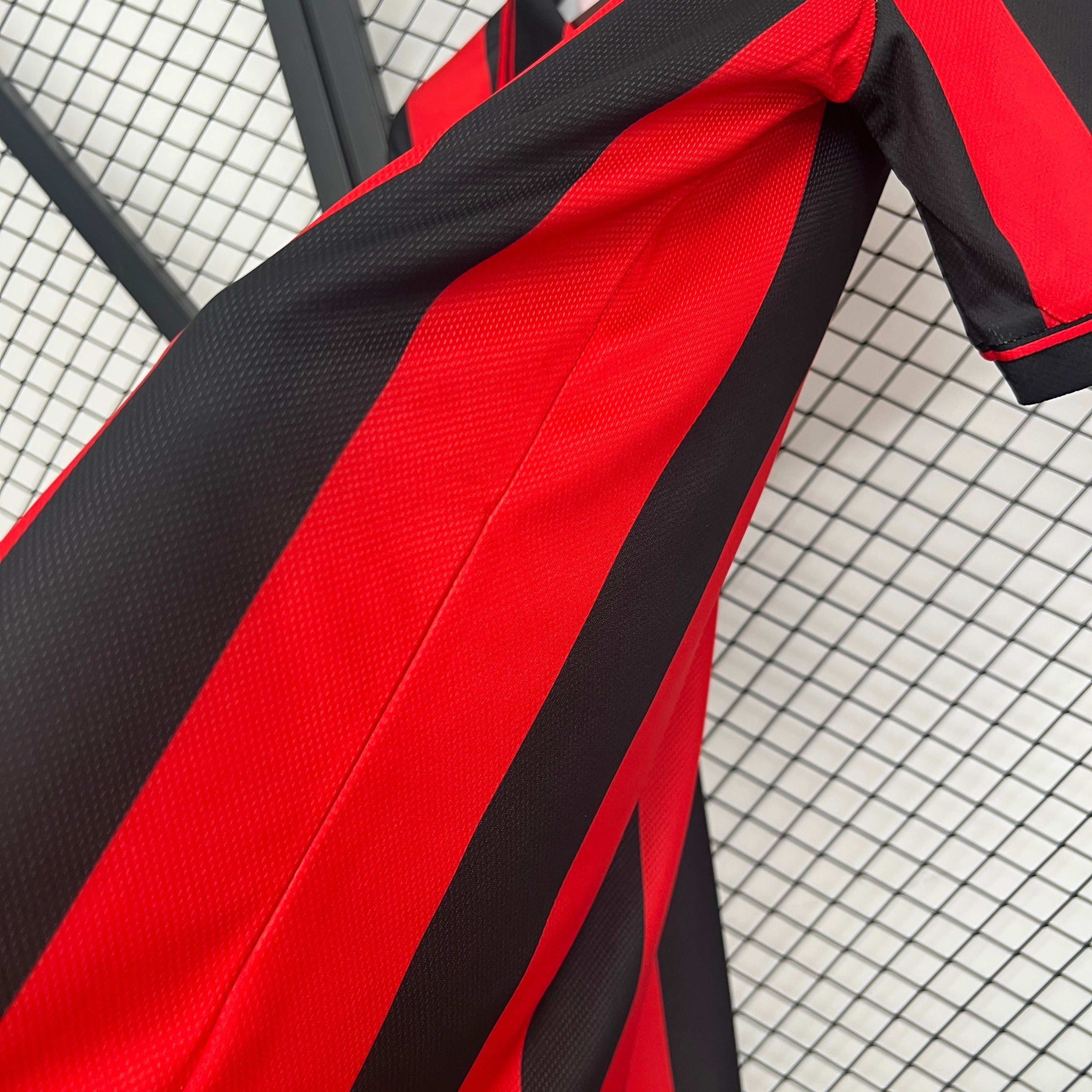 1990s AC Milan Retro Football Shirt | Red Black Home