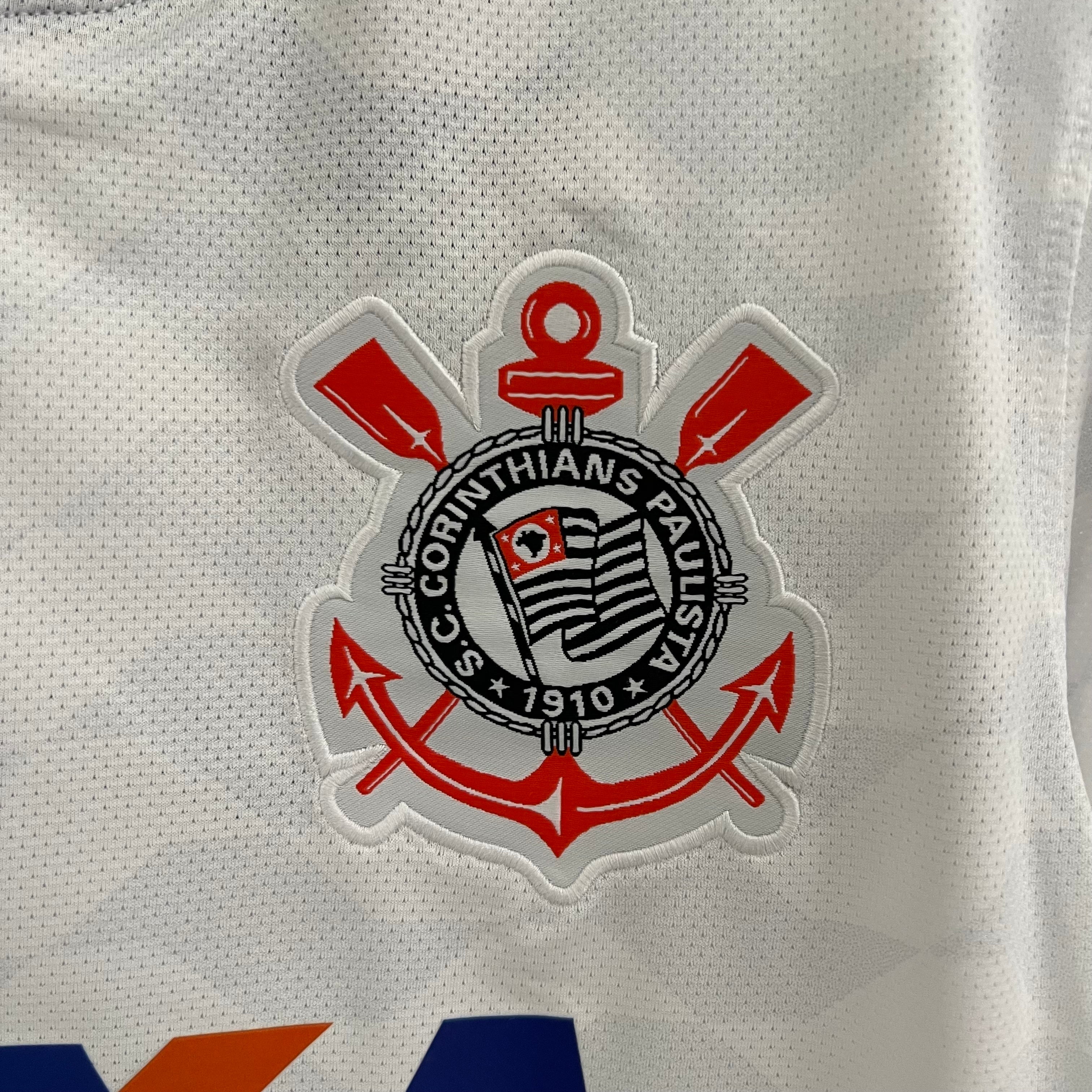 2010s Corinthians Retro Football Shirt | White Black Home